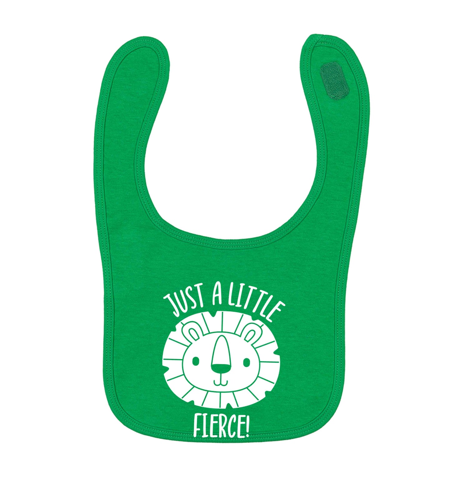 Just a little fierce green baby bib