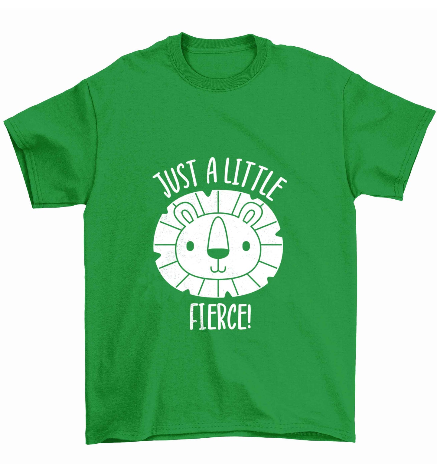 Just a little fierce Children's green Tshirt 12-13 Years