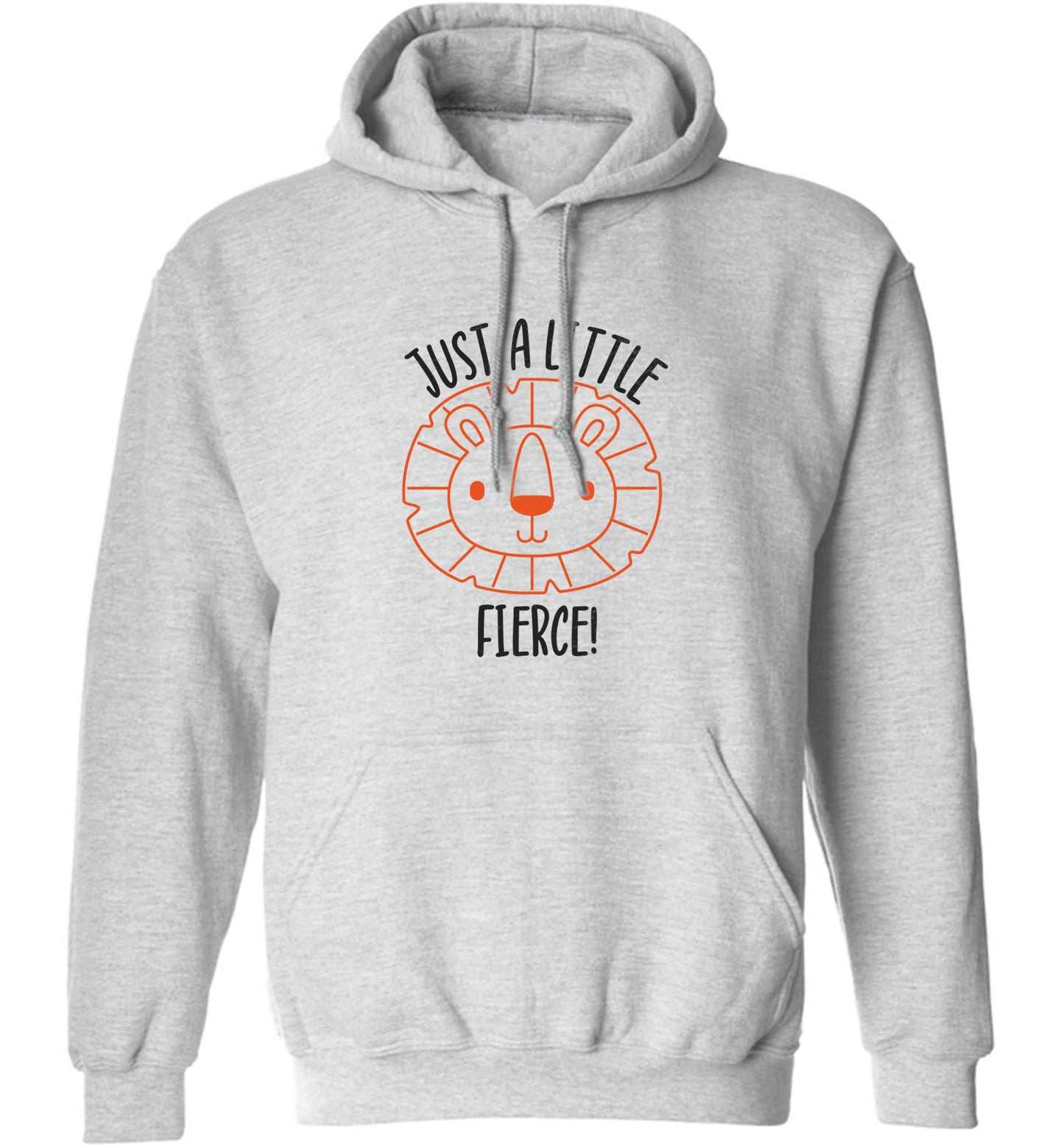 Just a little fierce adults unisex grey hoodie 2XL