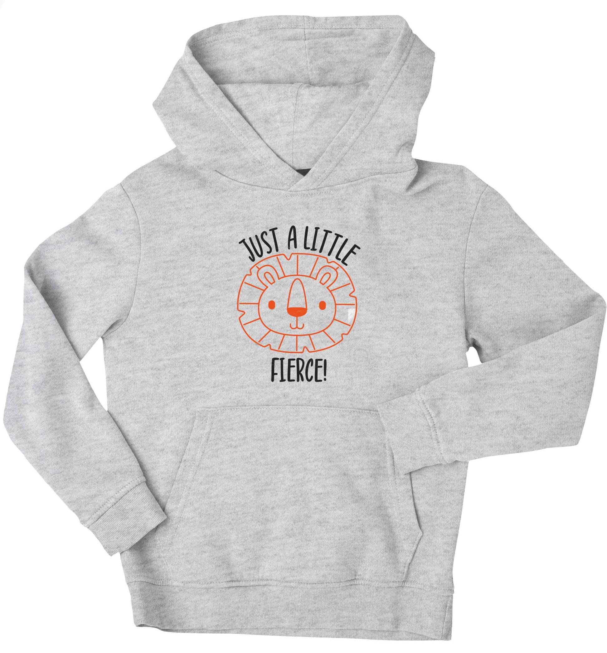 Just a little fierce children's grey hoodie 12-13 Years