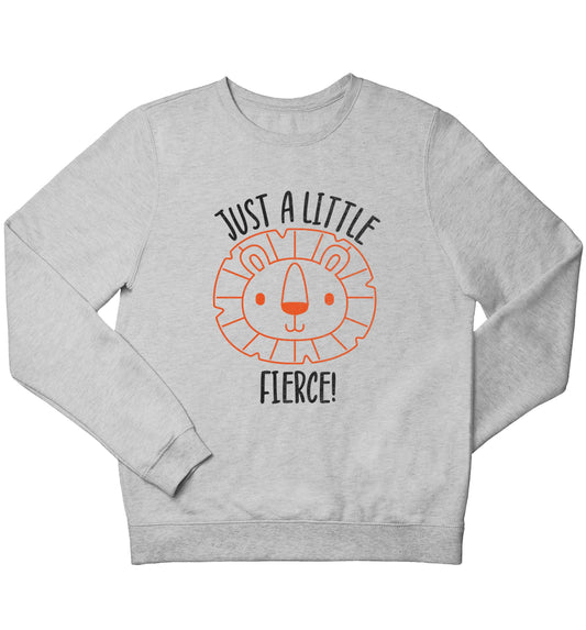 Just a little fierce children's grey sweater 12-13 Years