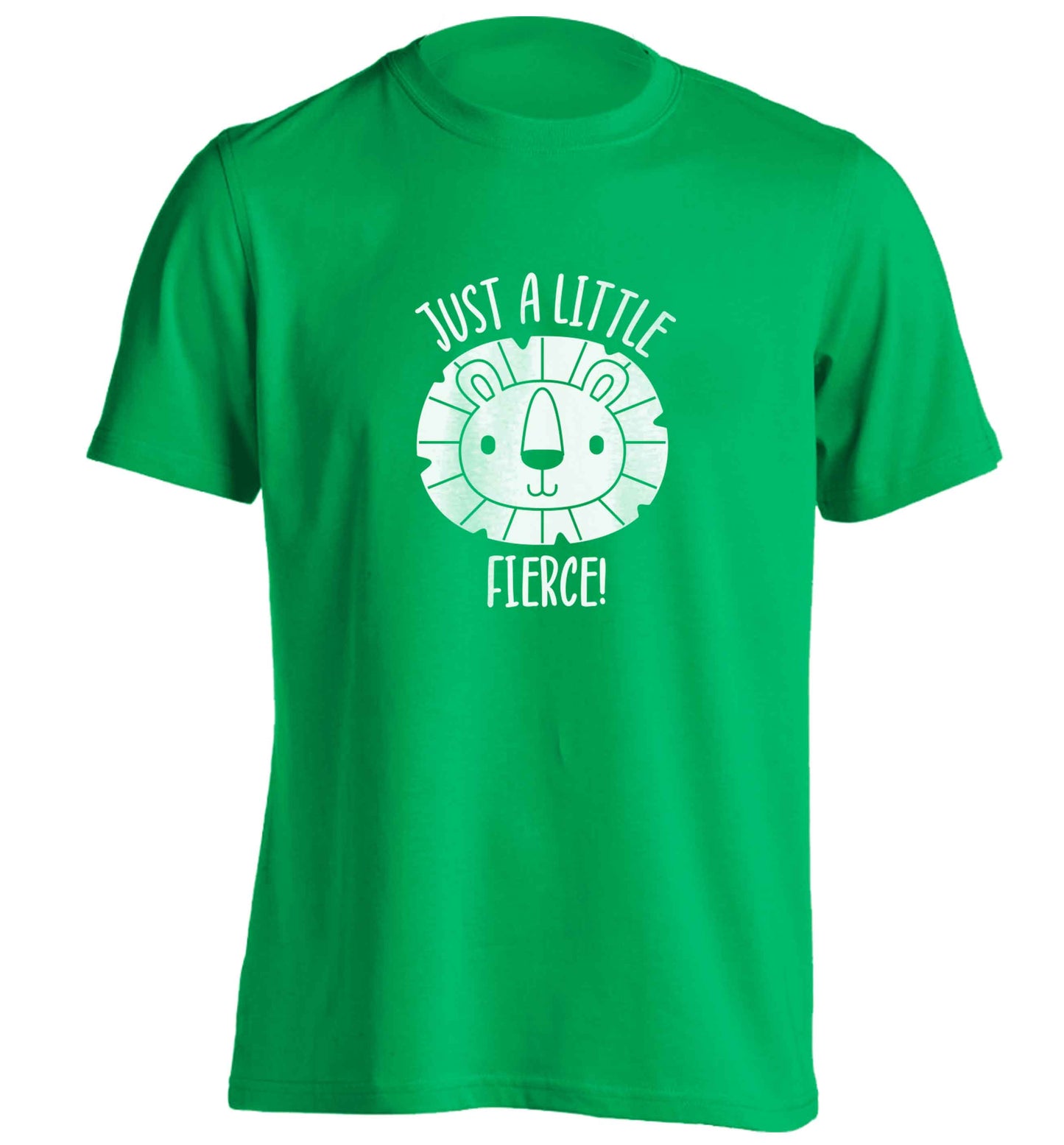Just a little fierce adults unisex green Tshirt 2XL