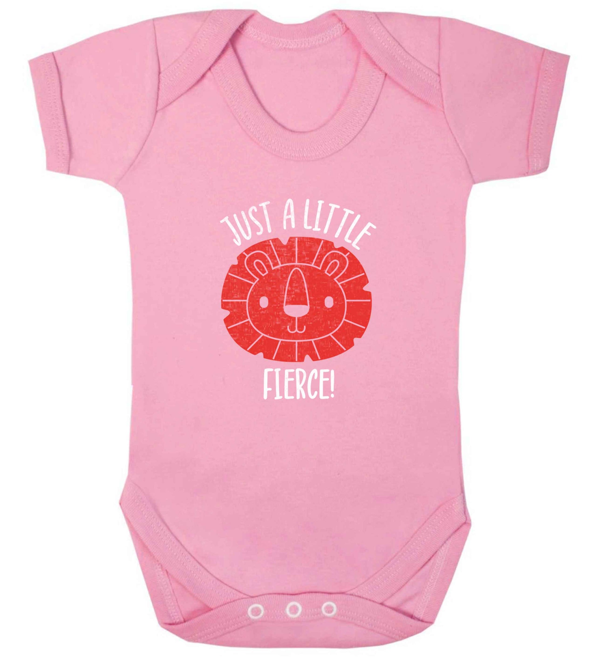 Just a little fierce baby vest pale pink 18-24 months
