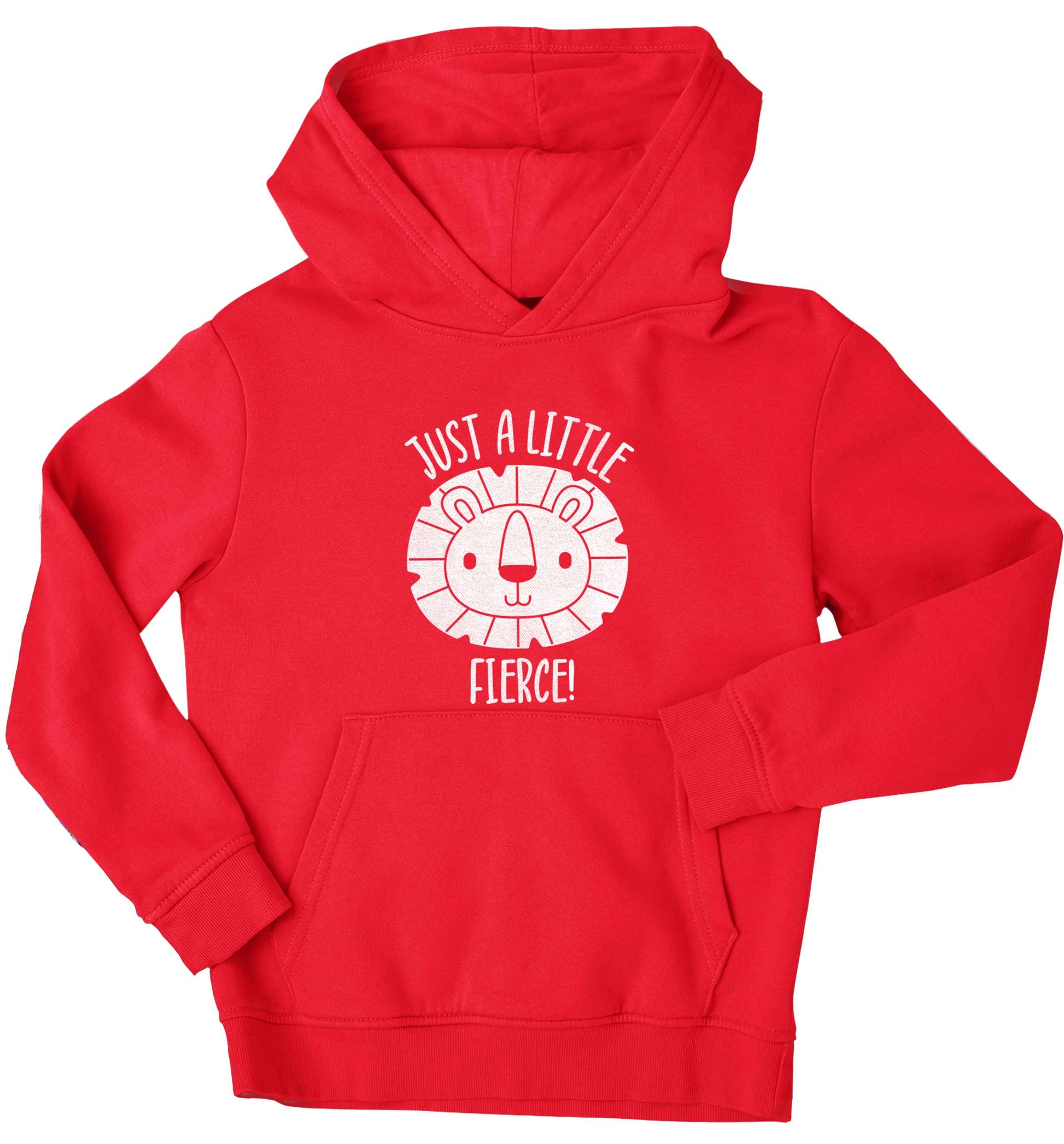 Just a little fierce children's red hoodie 12-13 Years