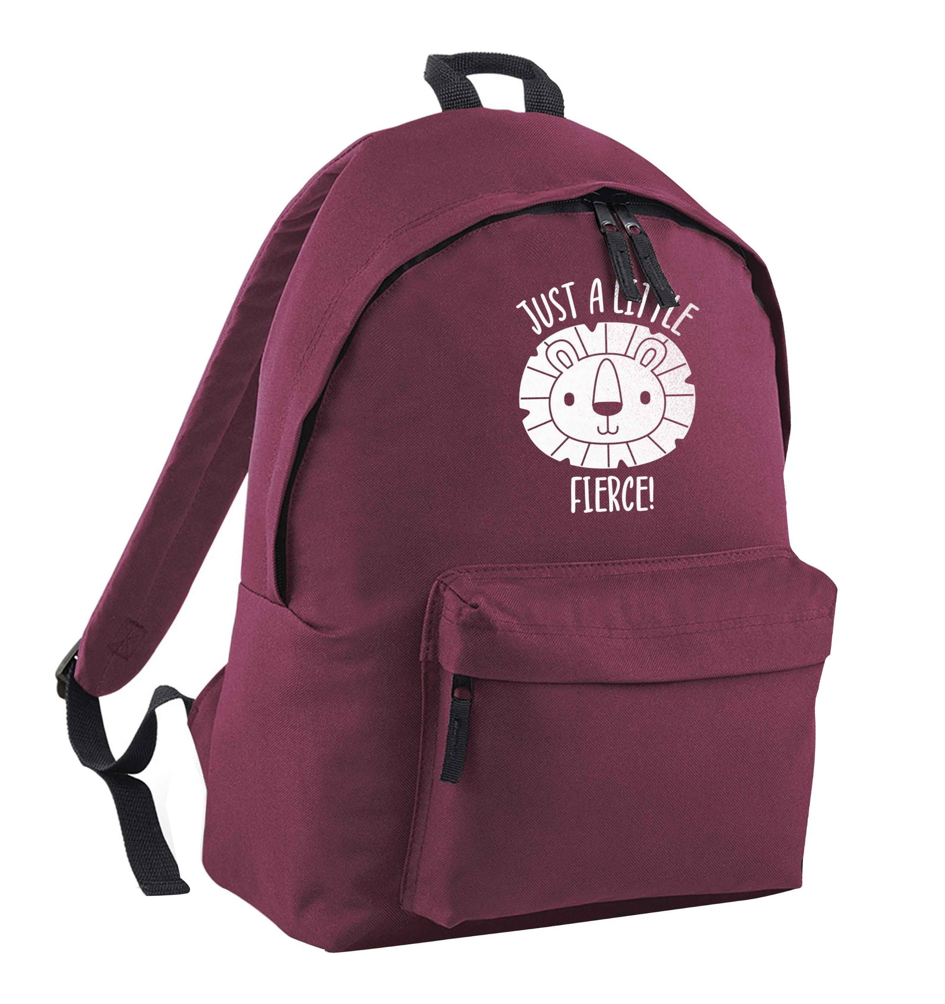 Just a little fierce maroon adults backpack