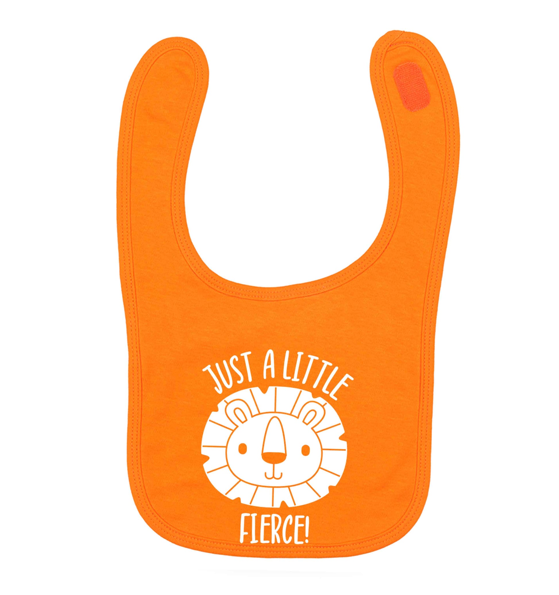 Just a little fierce orange baby bib