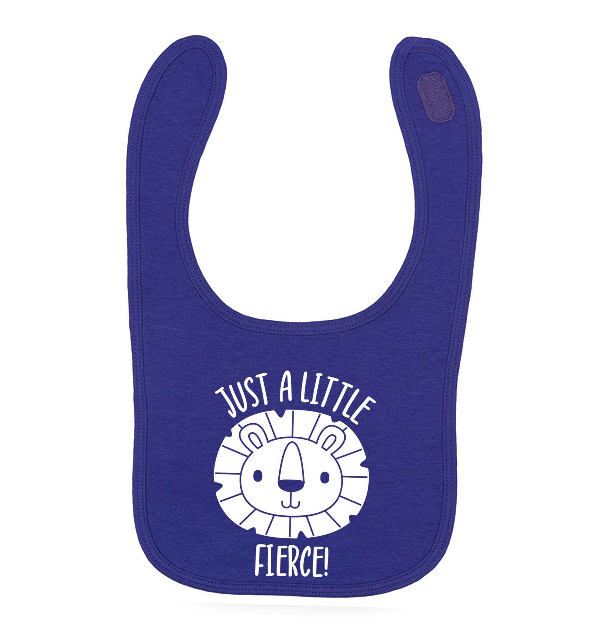 Just a little fierce purple baby bib