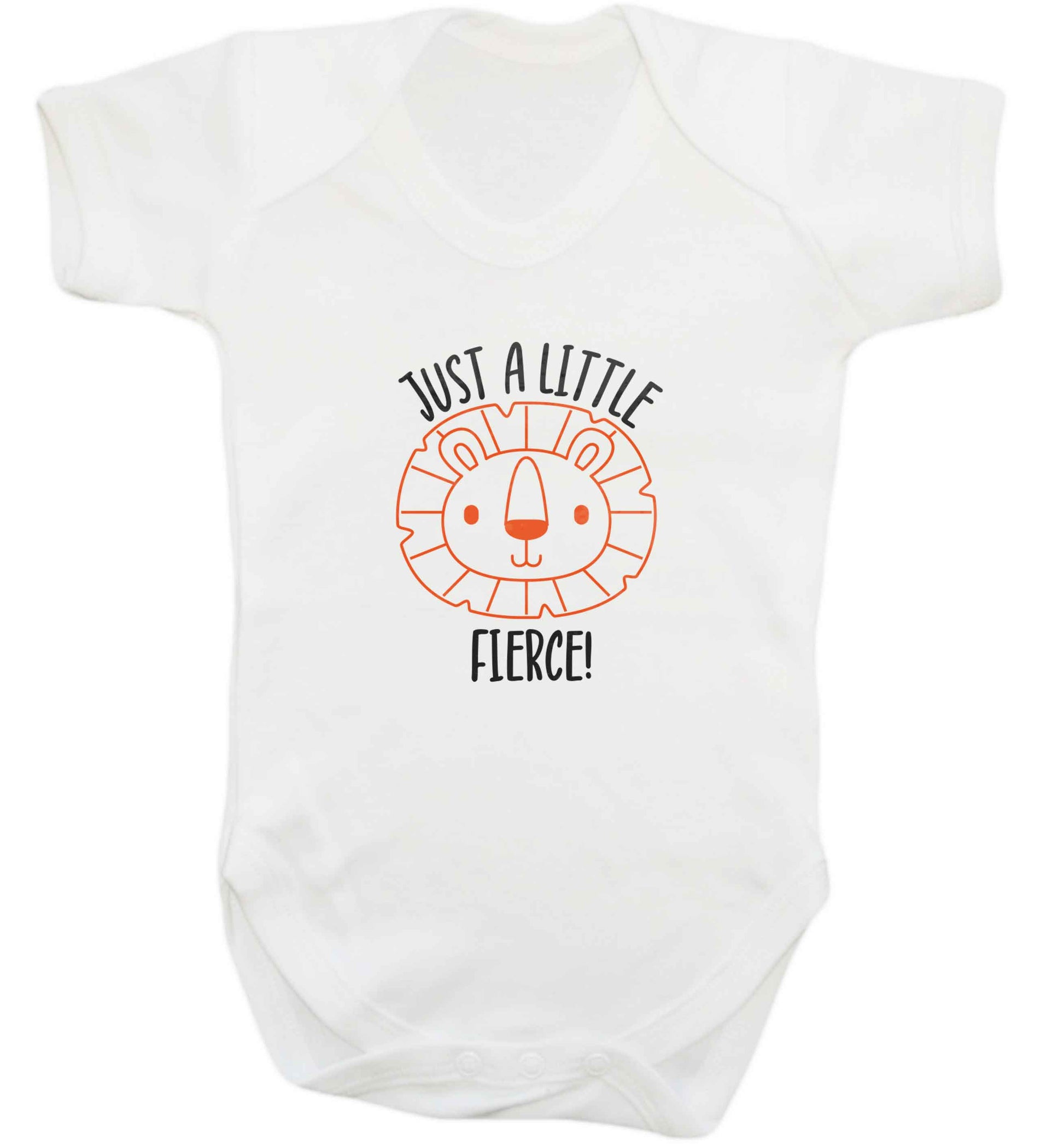Just a little fierce baby vest white 18-24 months