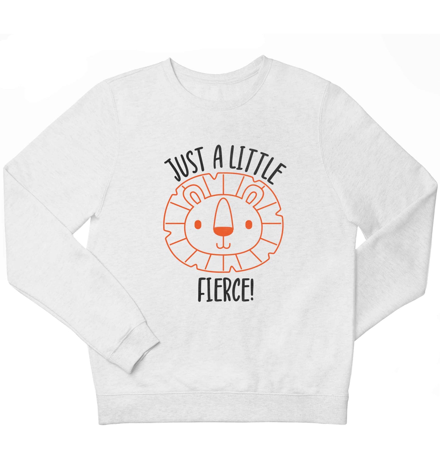 Just a little fierce children's white sweater 12-13 Years