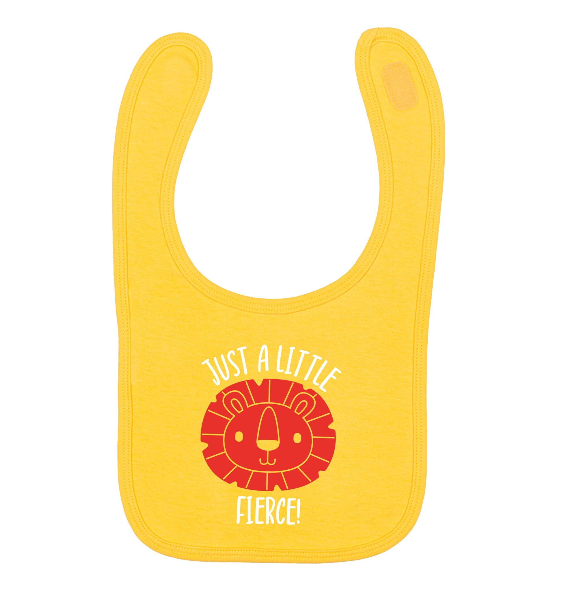 Just a little fierce yellow baby bib