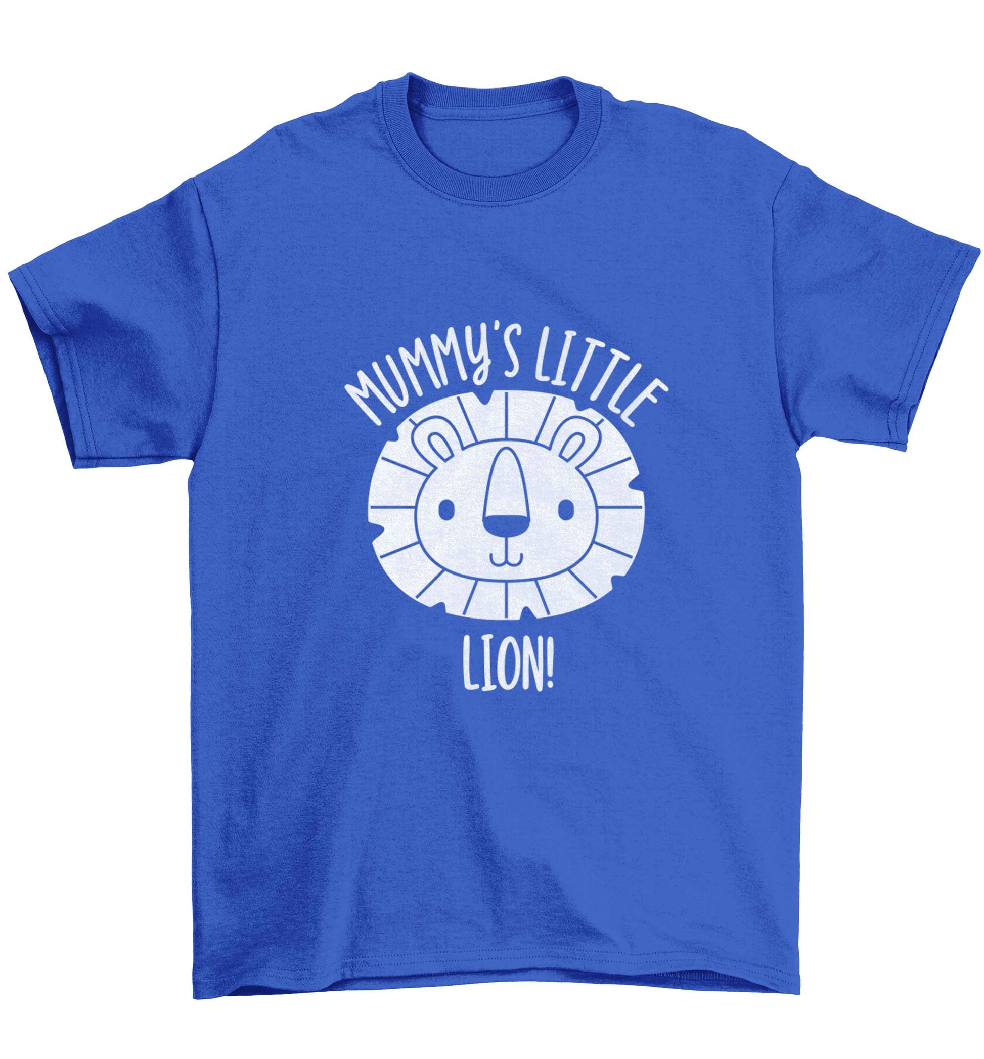 Mummy's little lion Children's blue Tshirt 12-13 Years