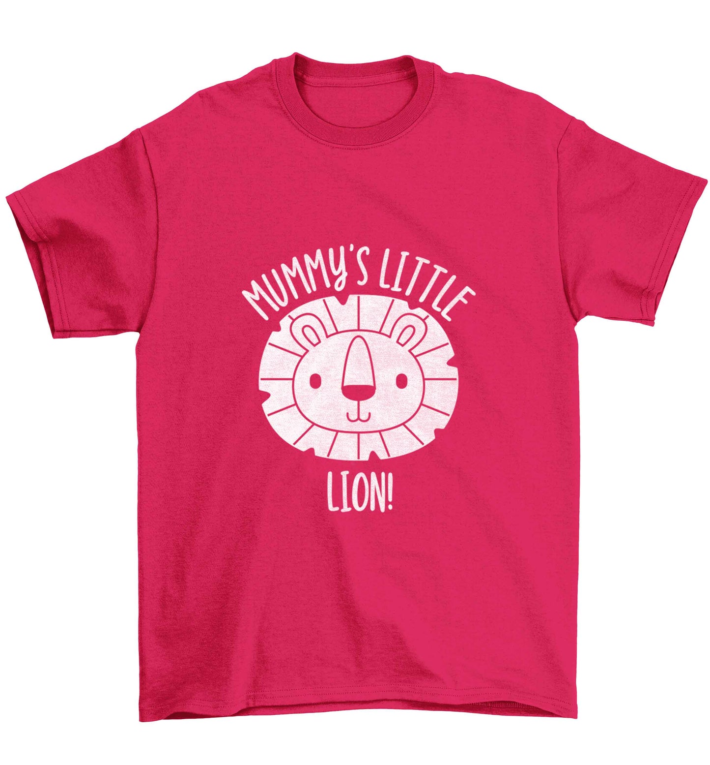 Mummy's little lion Children's pink Tshirt 12-13 Years
