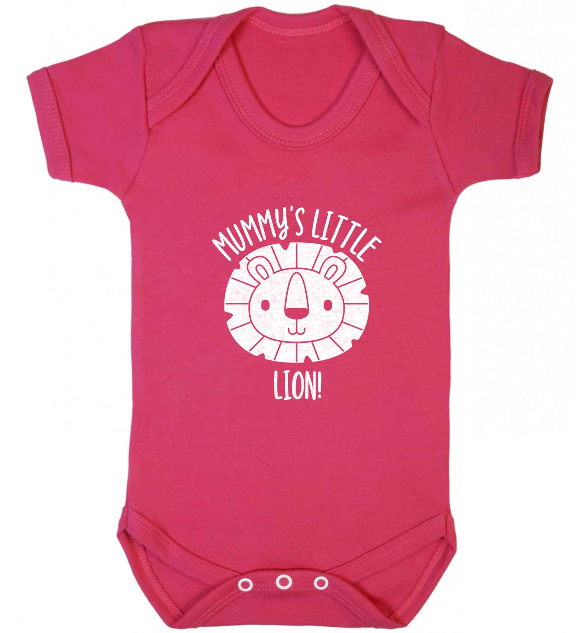 Mummy's little lion baby vest dark pink 18-24 months