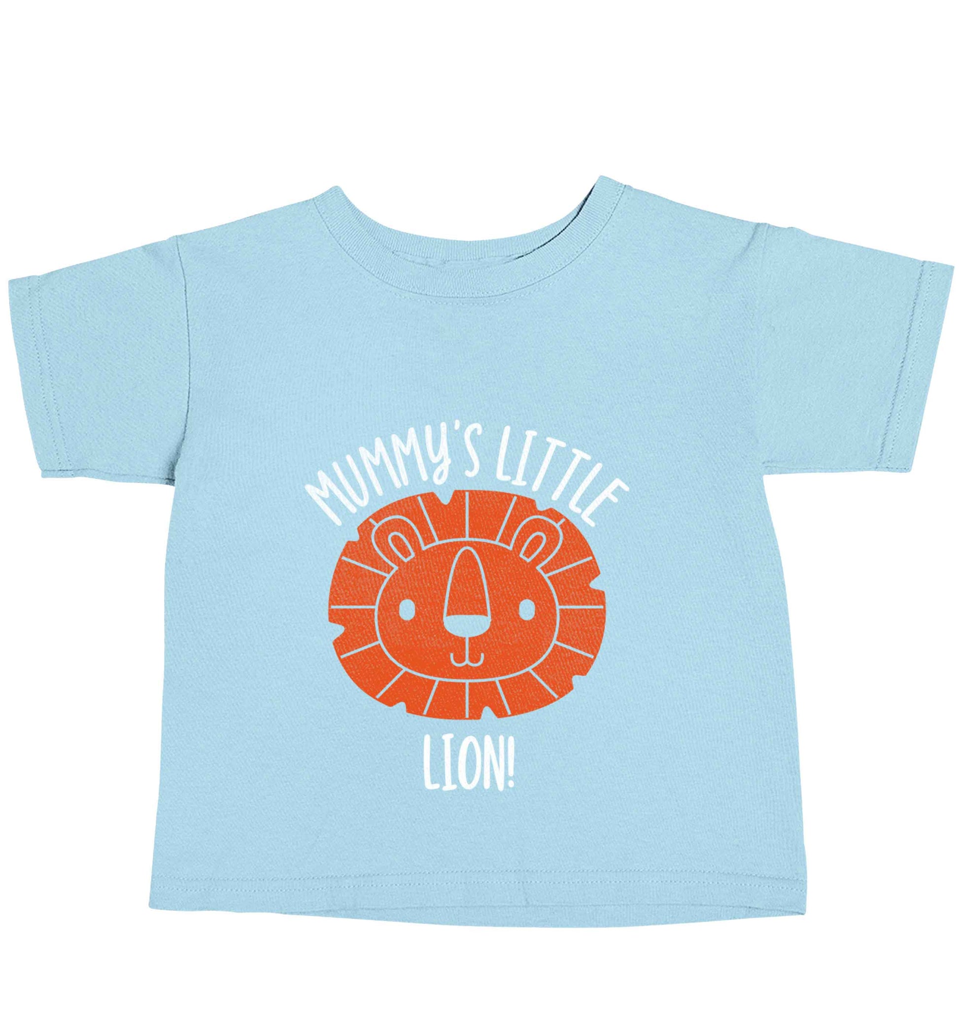 Mummy's little lion light blue baby toddler Tshirt 2 Years