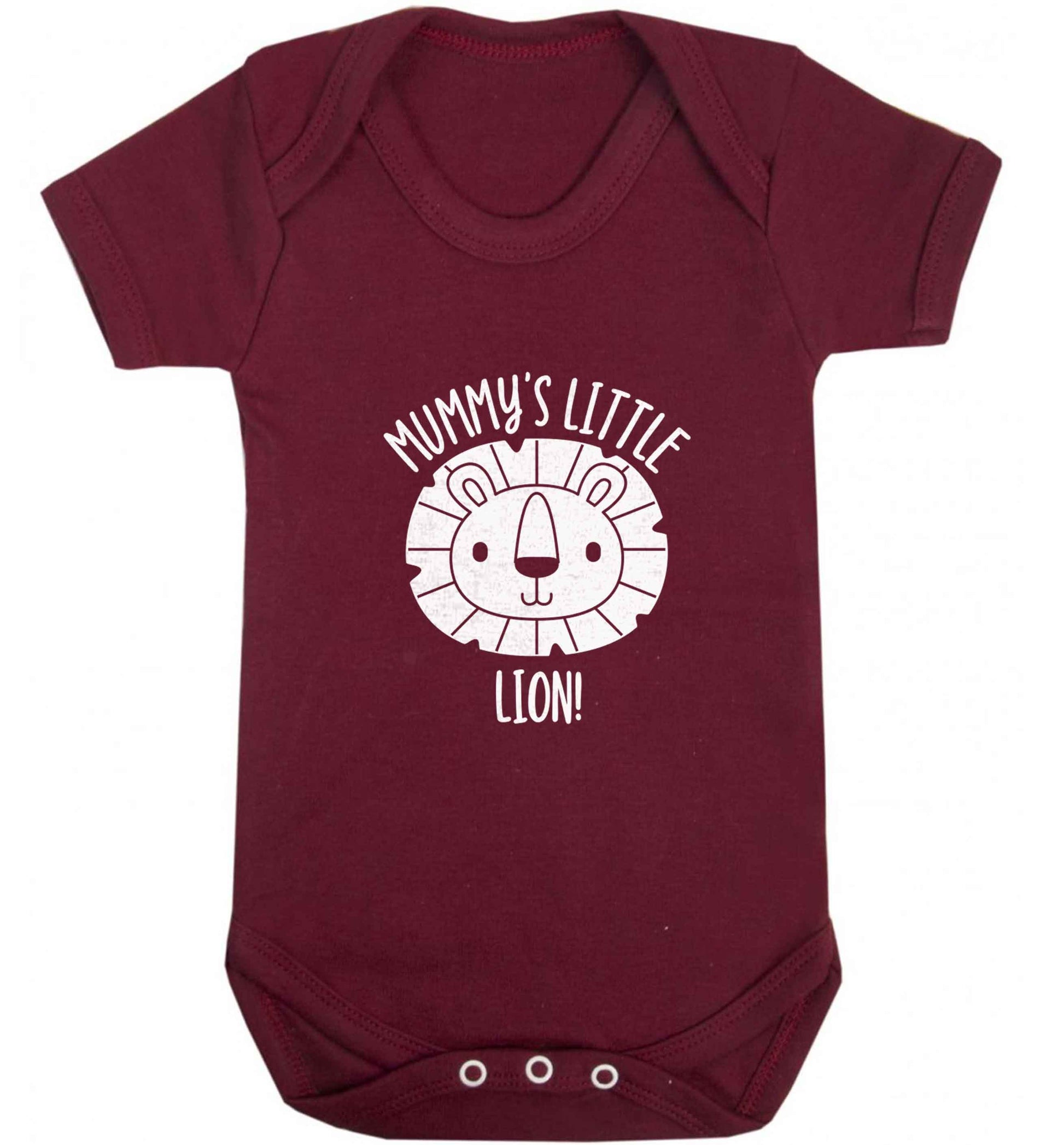 Mummy's little lion baby vest maroon 18-24 months
