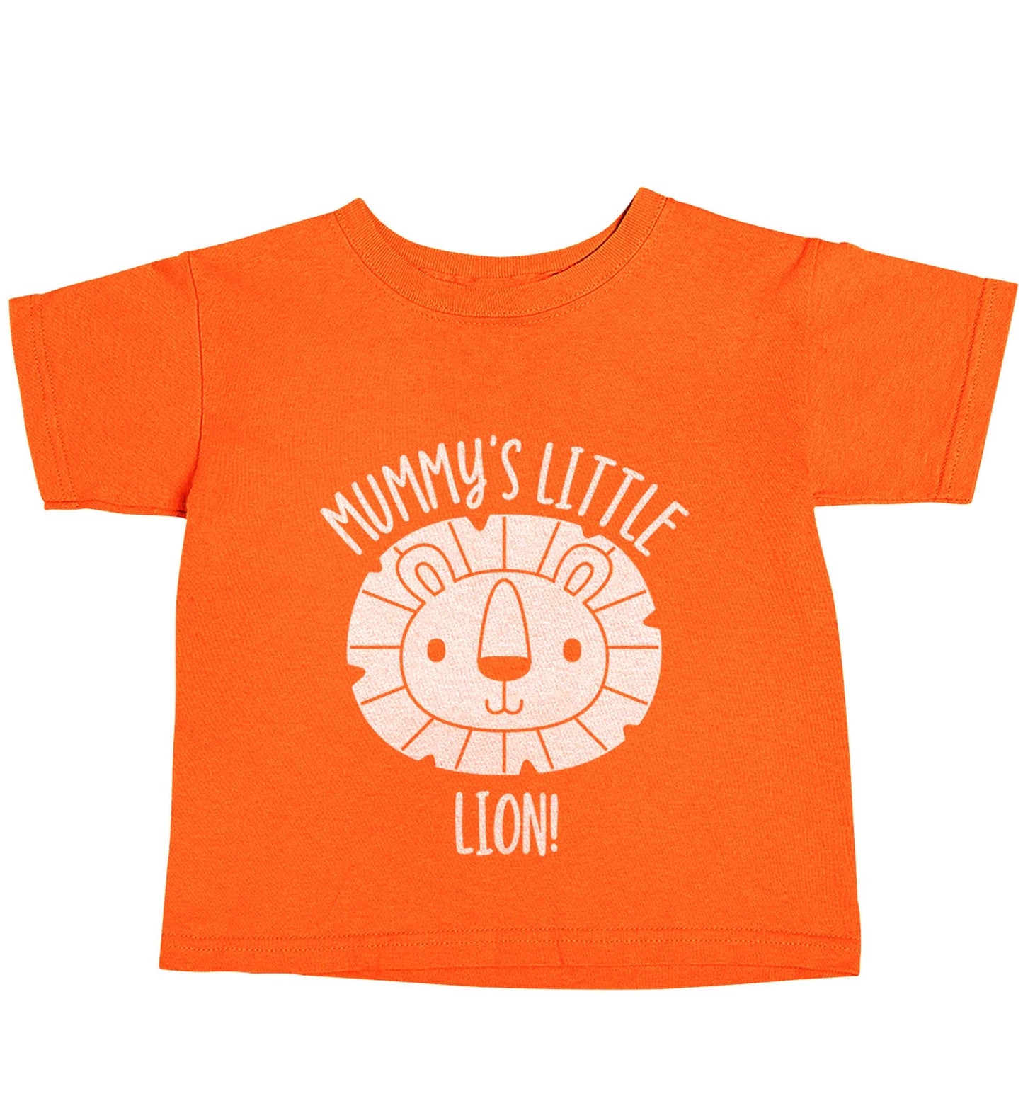Mummy's little lion orange baby toddler Tshirt 2 Years