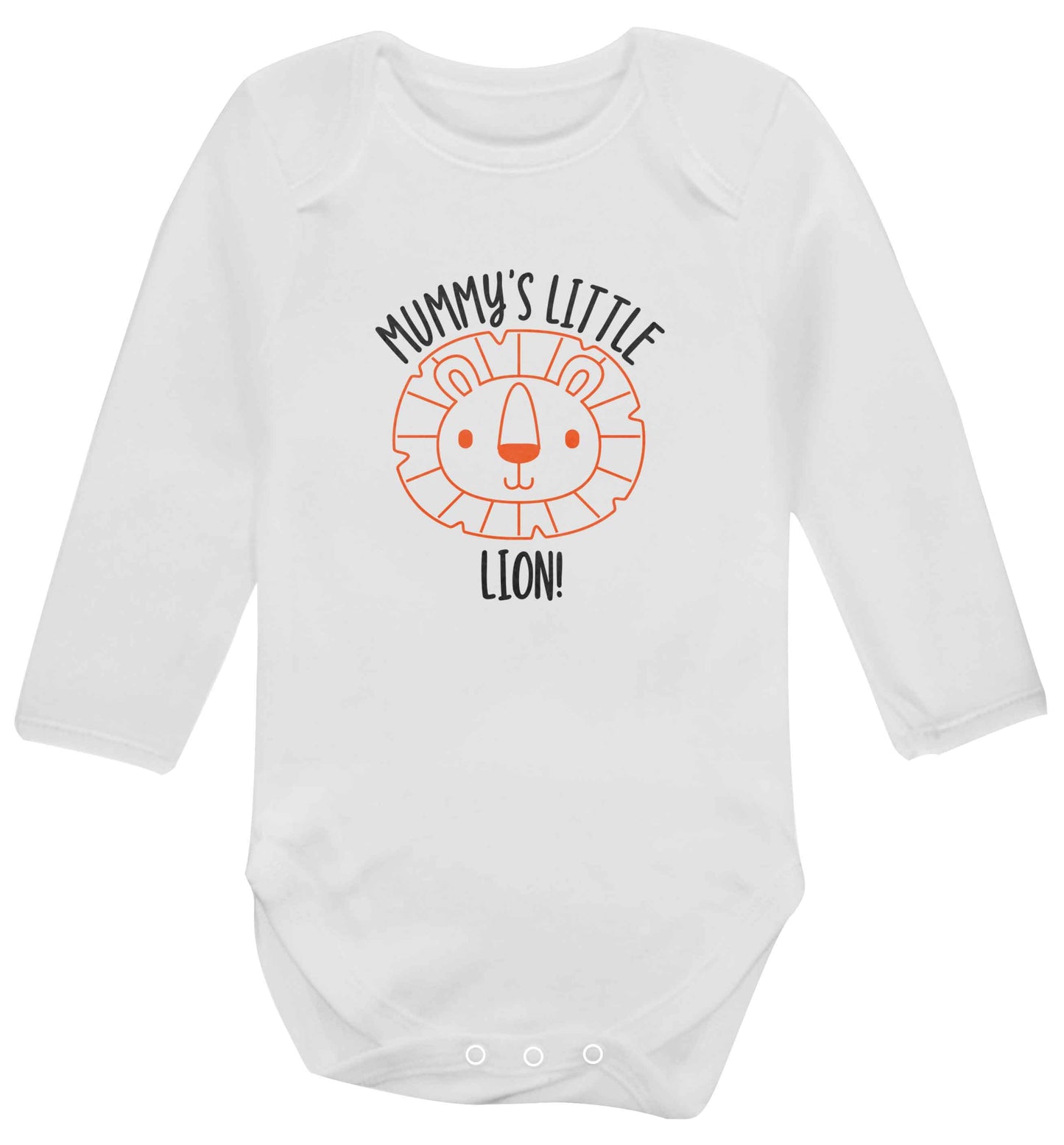 Mummy's little lion baby vest long sleeved white 6-12 months