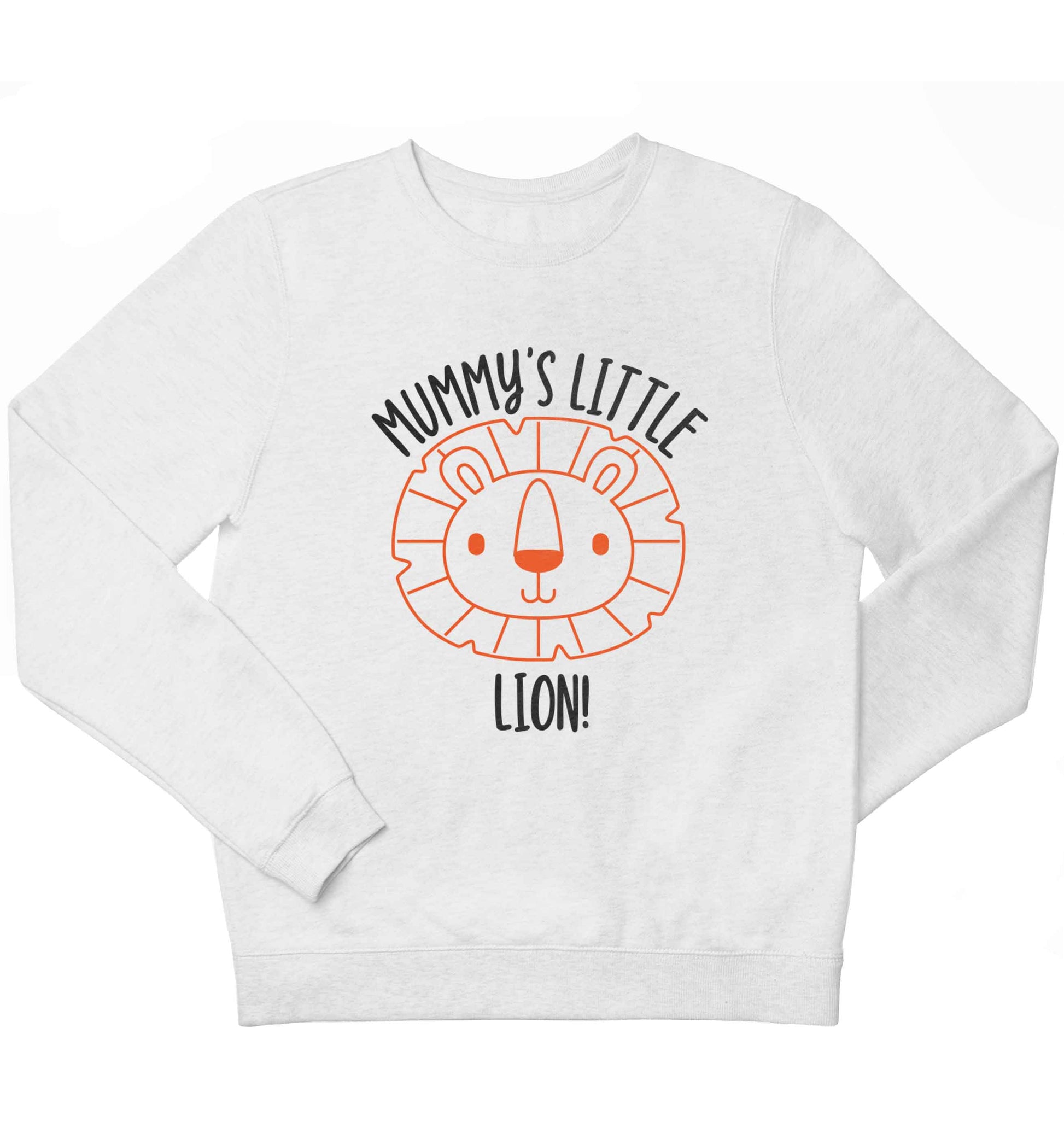 Mummy's little lion children's white sweater 12-13 Years