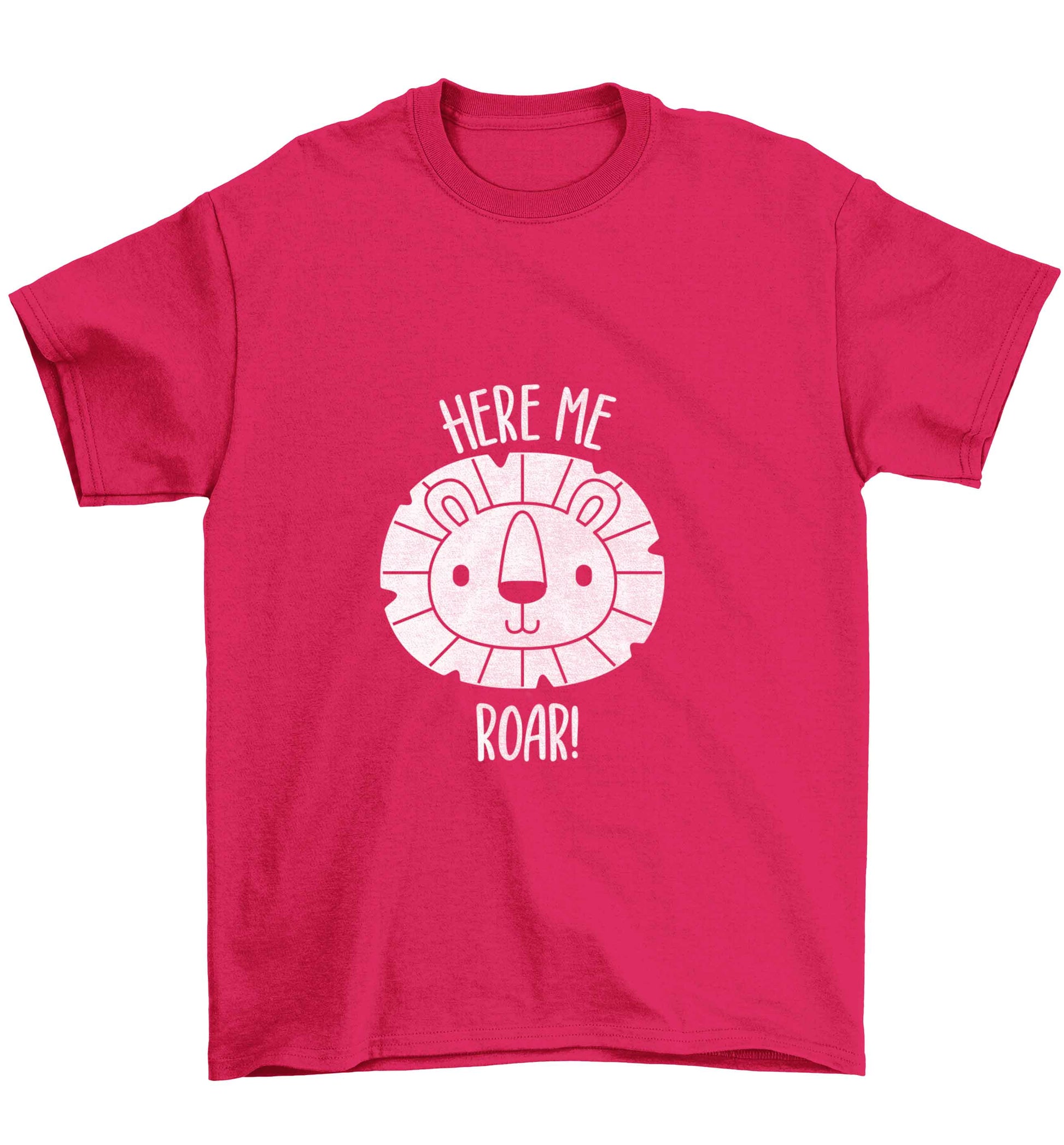 Hear me roar Children's pink Tshirt 12-13 Years