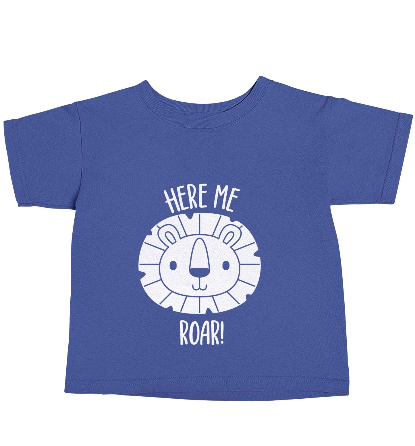 Hear me roar blue baby toddler Tshirt 2 Years