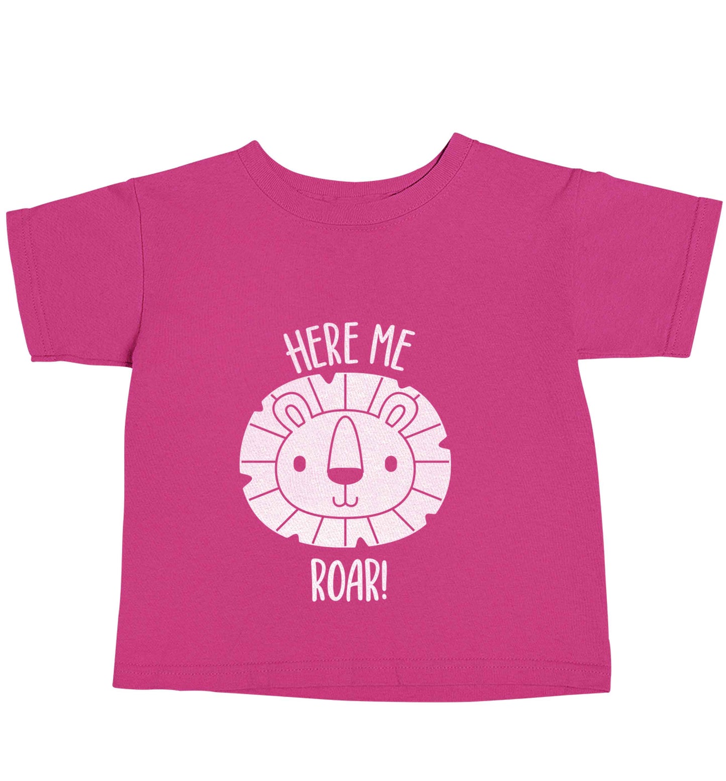 Hear me roar pink baby toddler Tshirt 2 Years