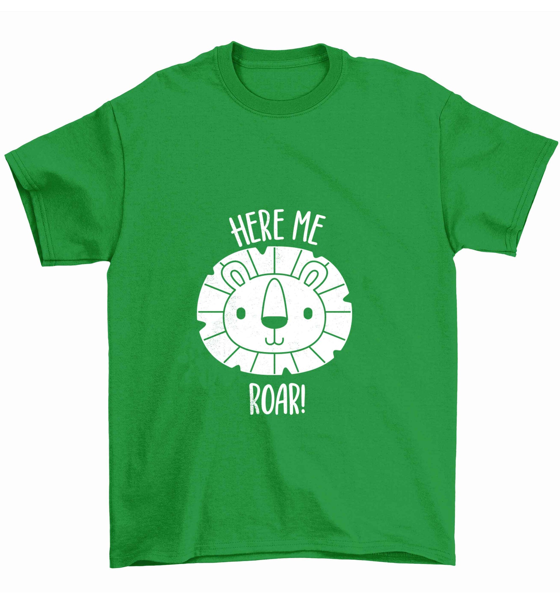 Hear me roar Children's green Tshirt 12-13 Years