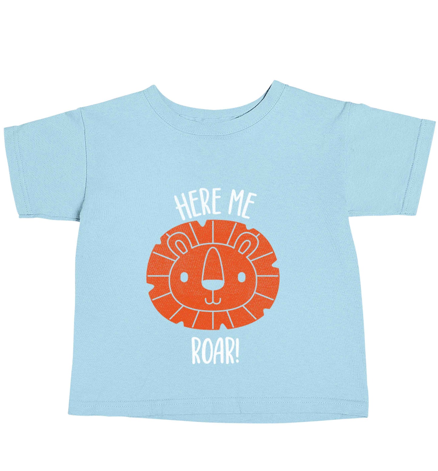 Hear me roar light blue baby toddler Tshirt 2 Years