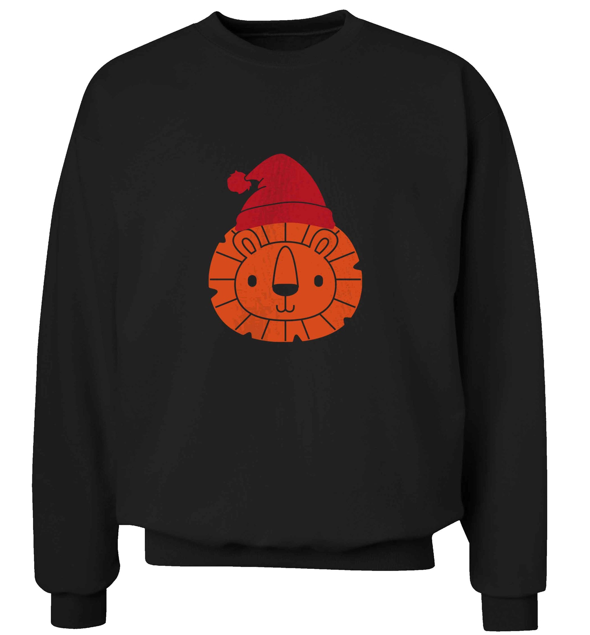 Santa lion adult's unisex black sweater 2XL