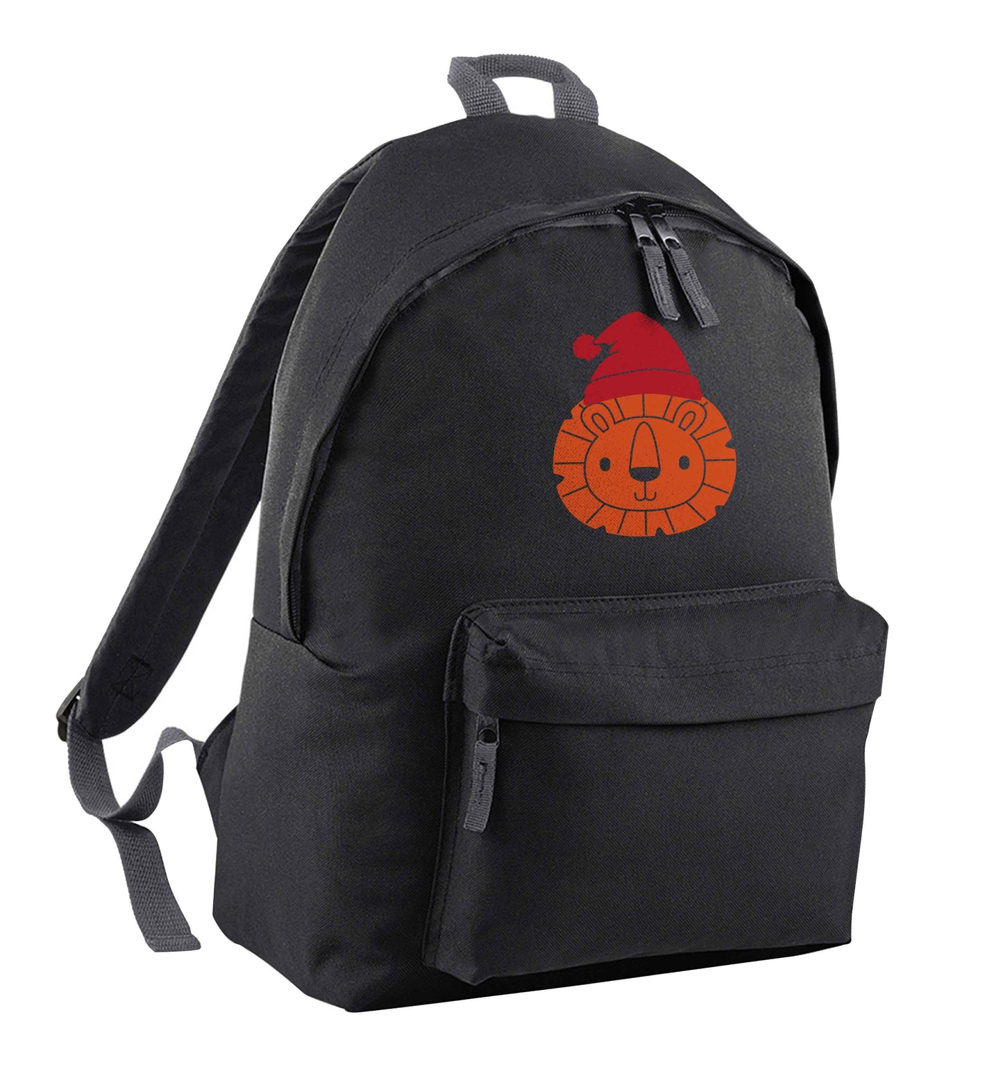 Santa lion black children's backpack