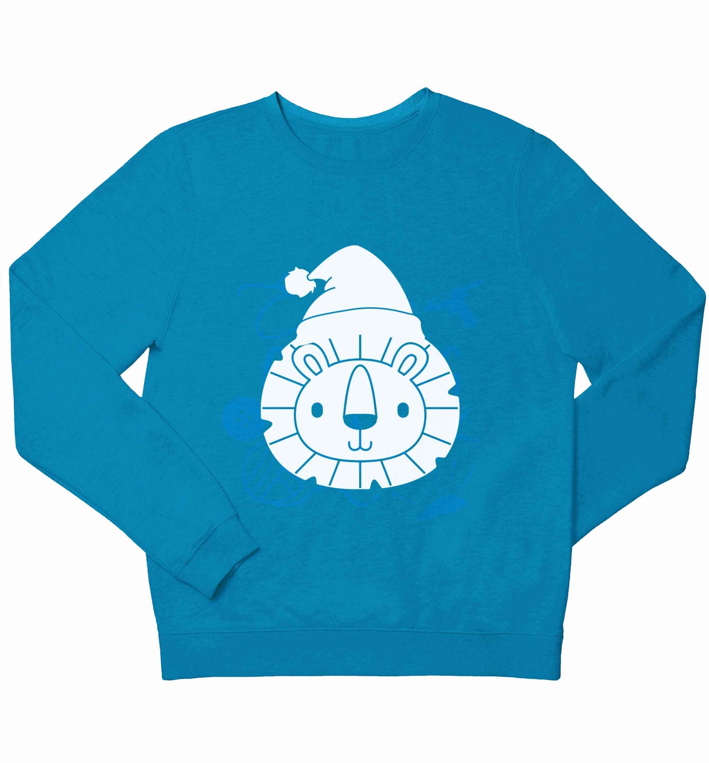 Santa lion children's blue sweater 12-13 Years