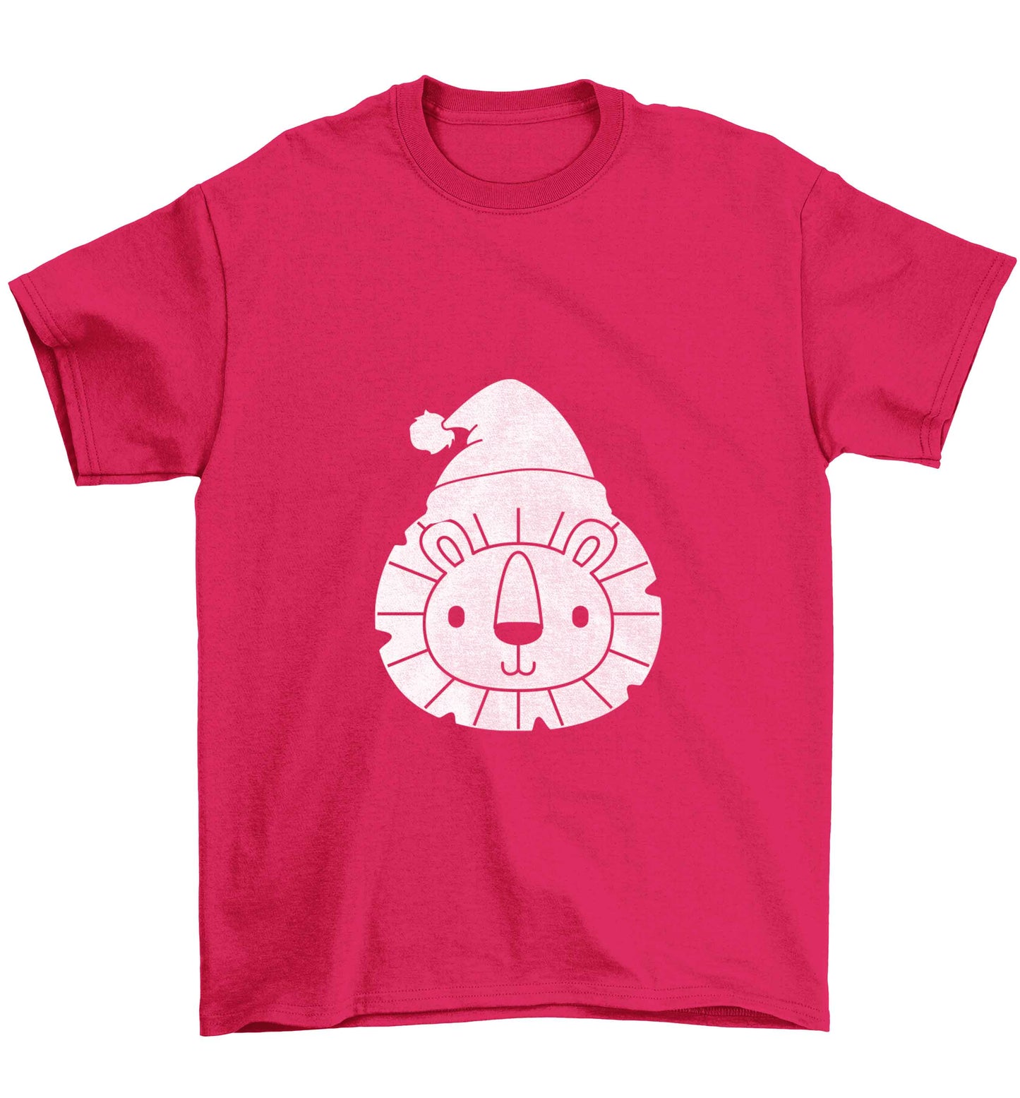Santa lion Children's pink Tshirt 12-13 Years