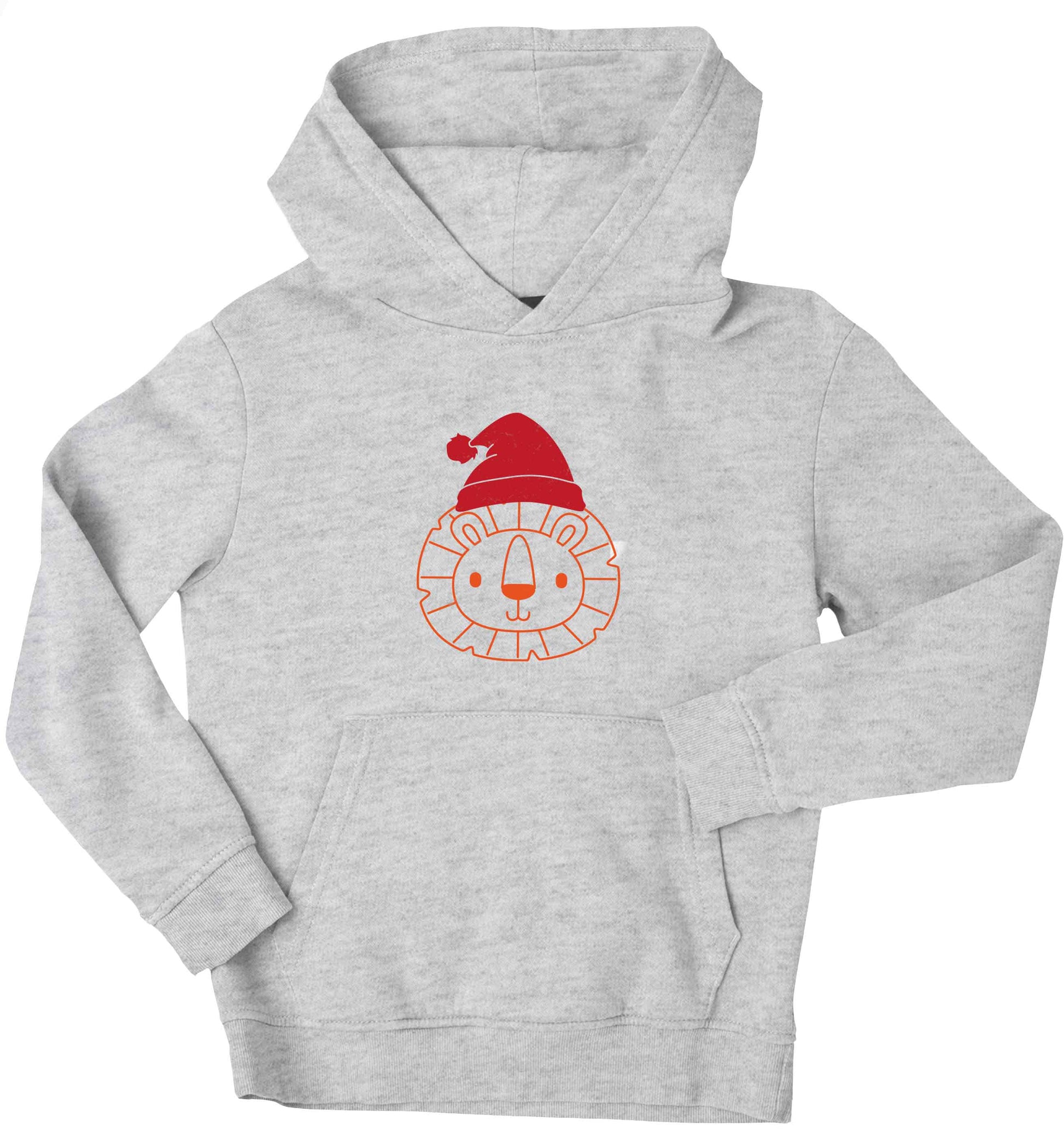 Santa lion children's grey hoodie 12-13 Years