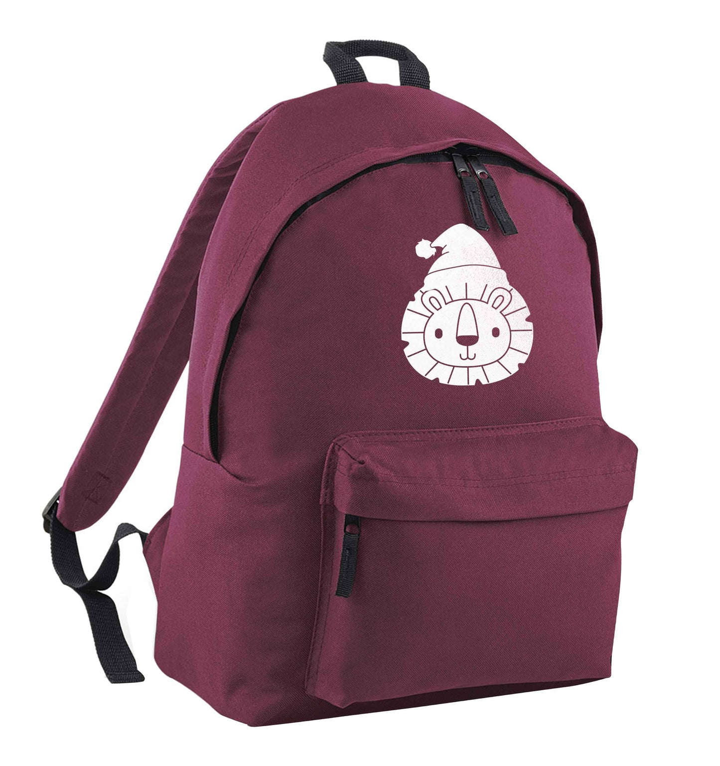 Santa lion maroon adults backpack