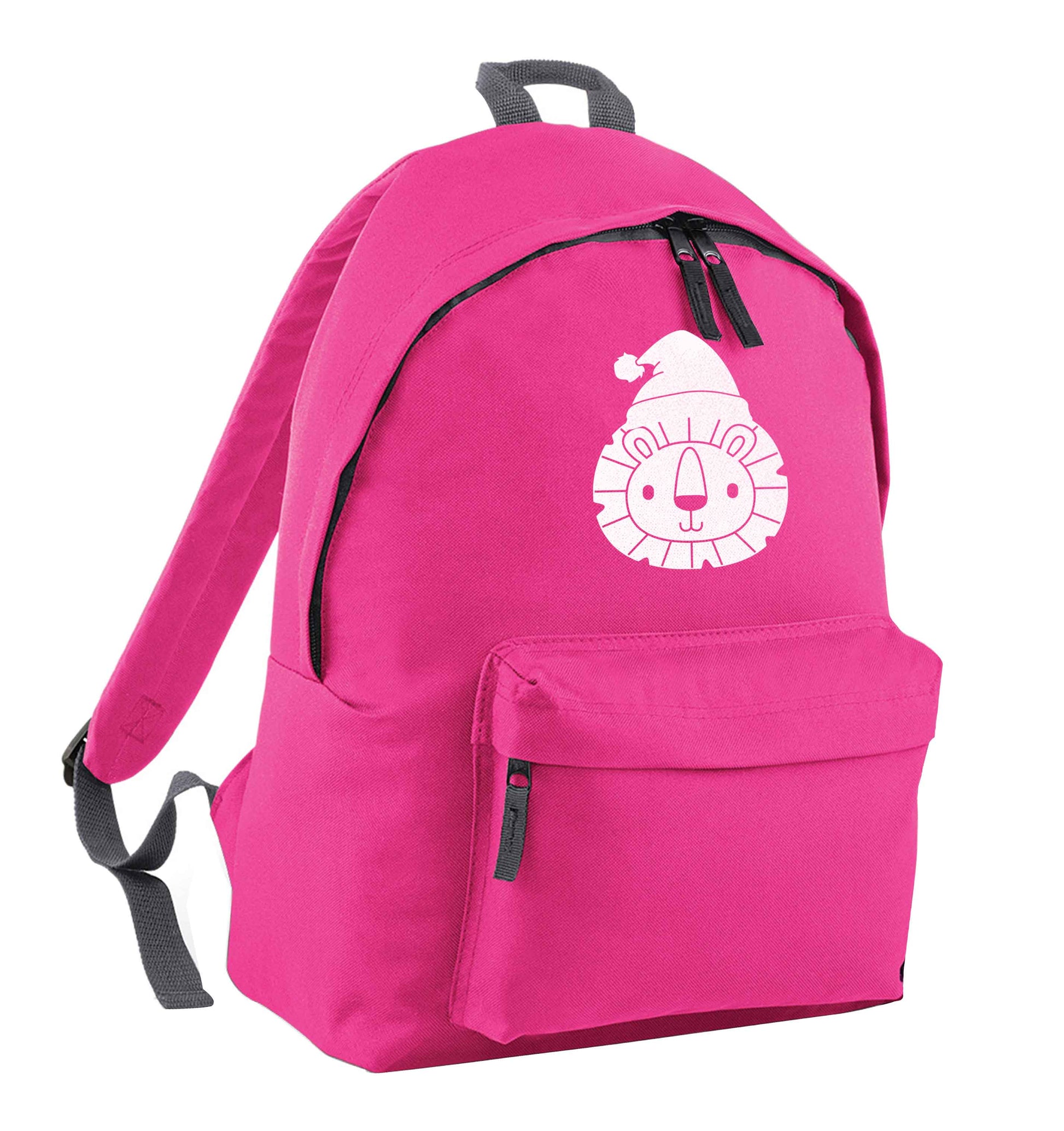 Santa lion pink children's backpack
