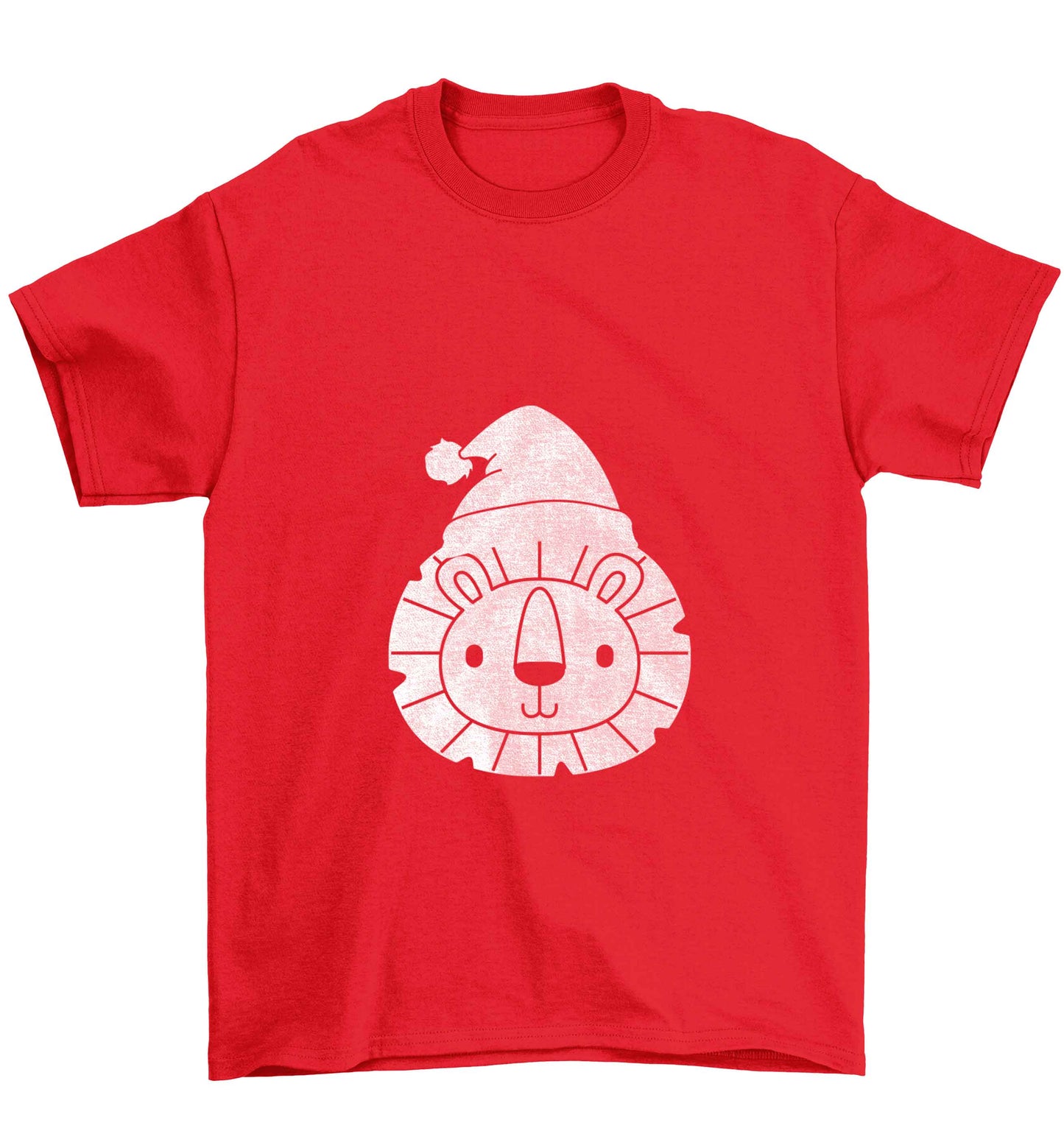 Santa lion Children's red Tshirt 12-13 Years