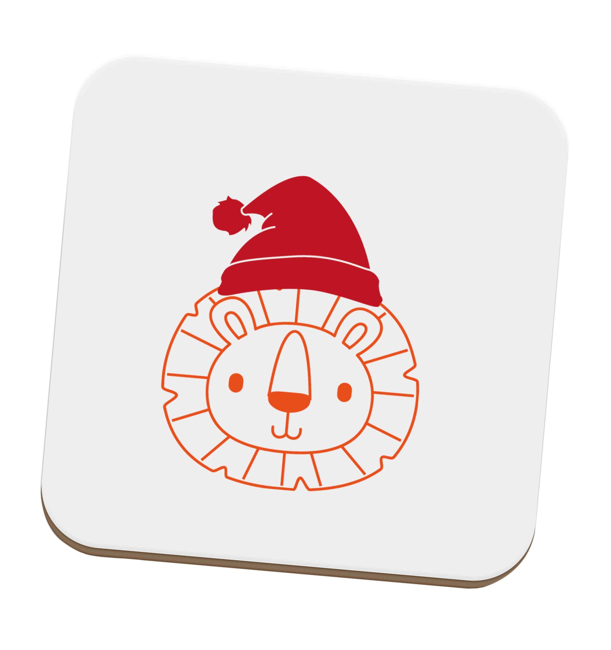 Santa lion set of four coasters
