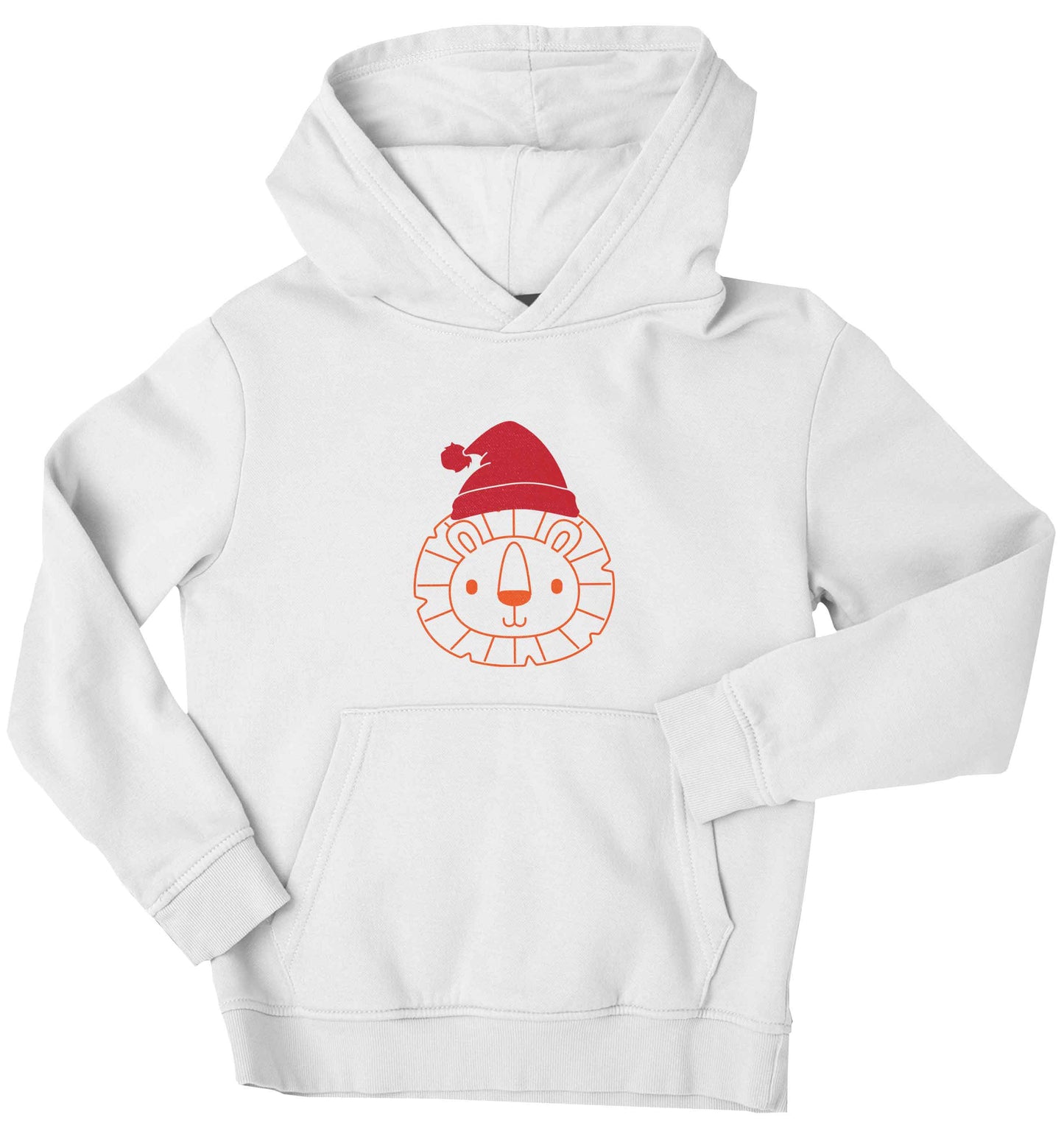 Santa lion children's white hoodie 12-13 Years