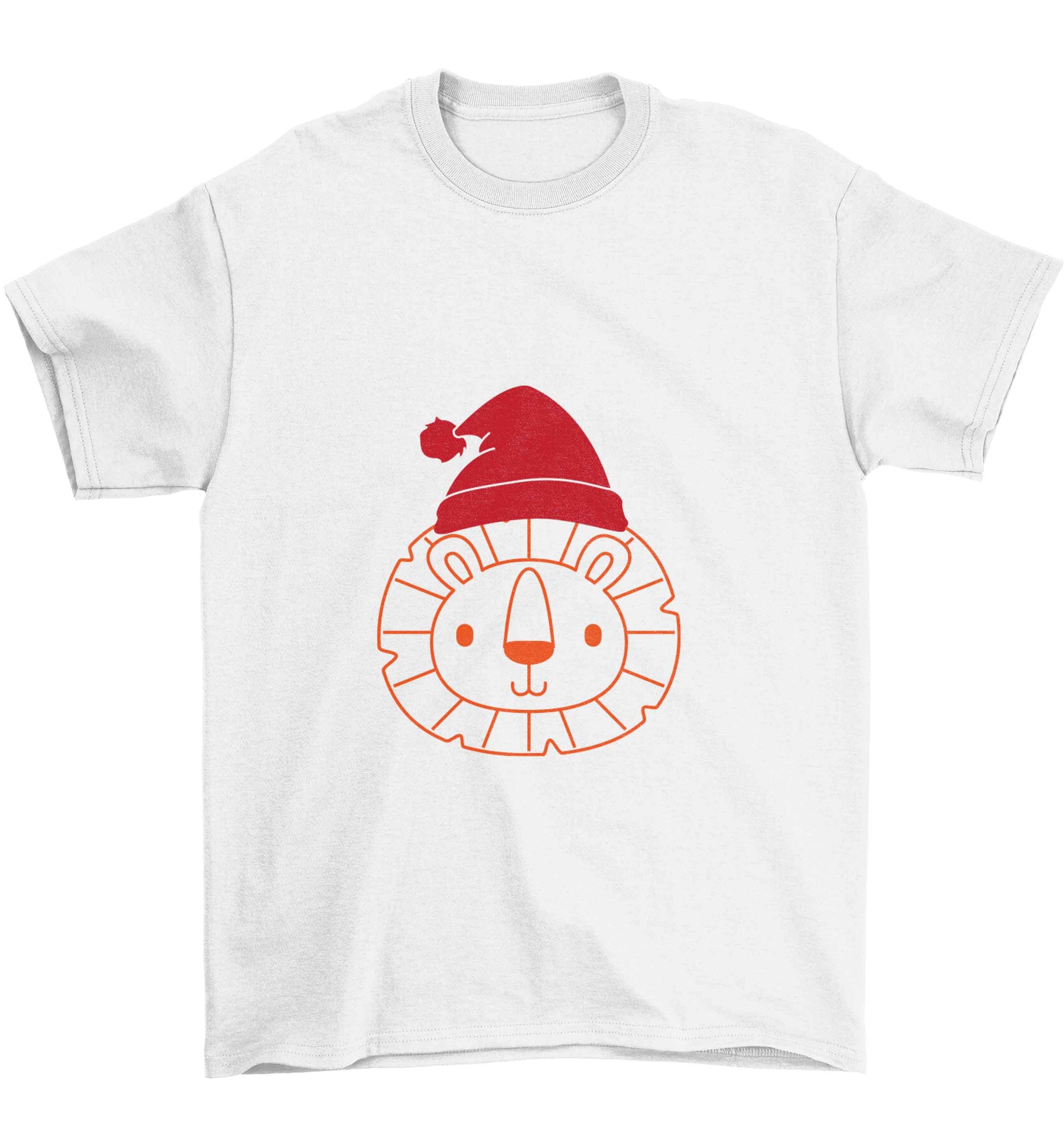 Santa lion Children's white Tshirt 12-13 Years