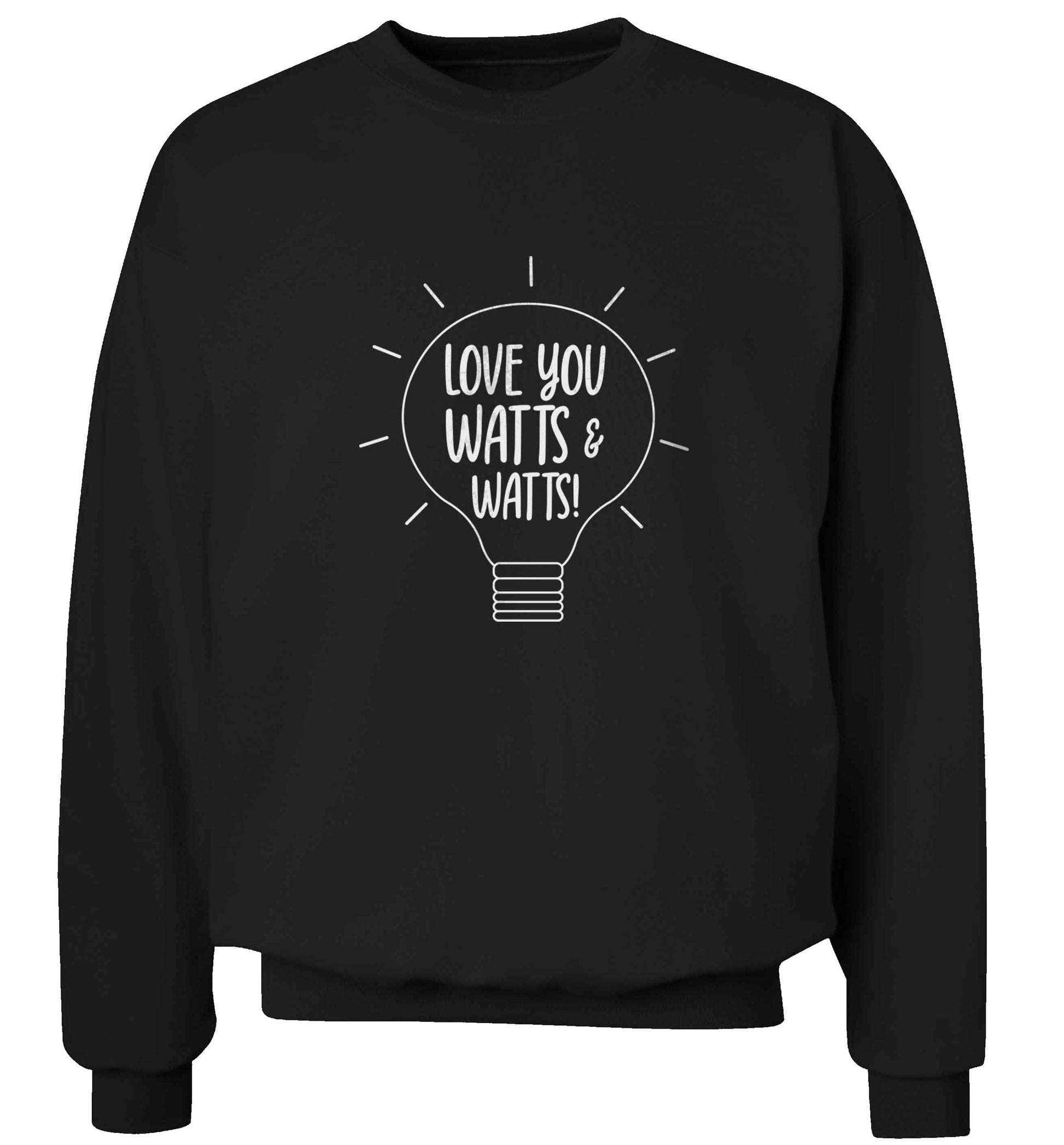 I love you watts and watts adult's unisex black sweater 2XL
