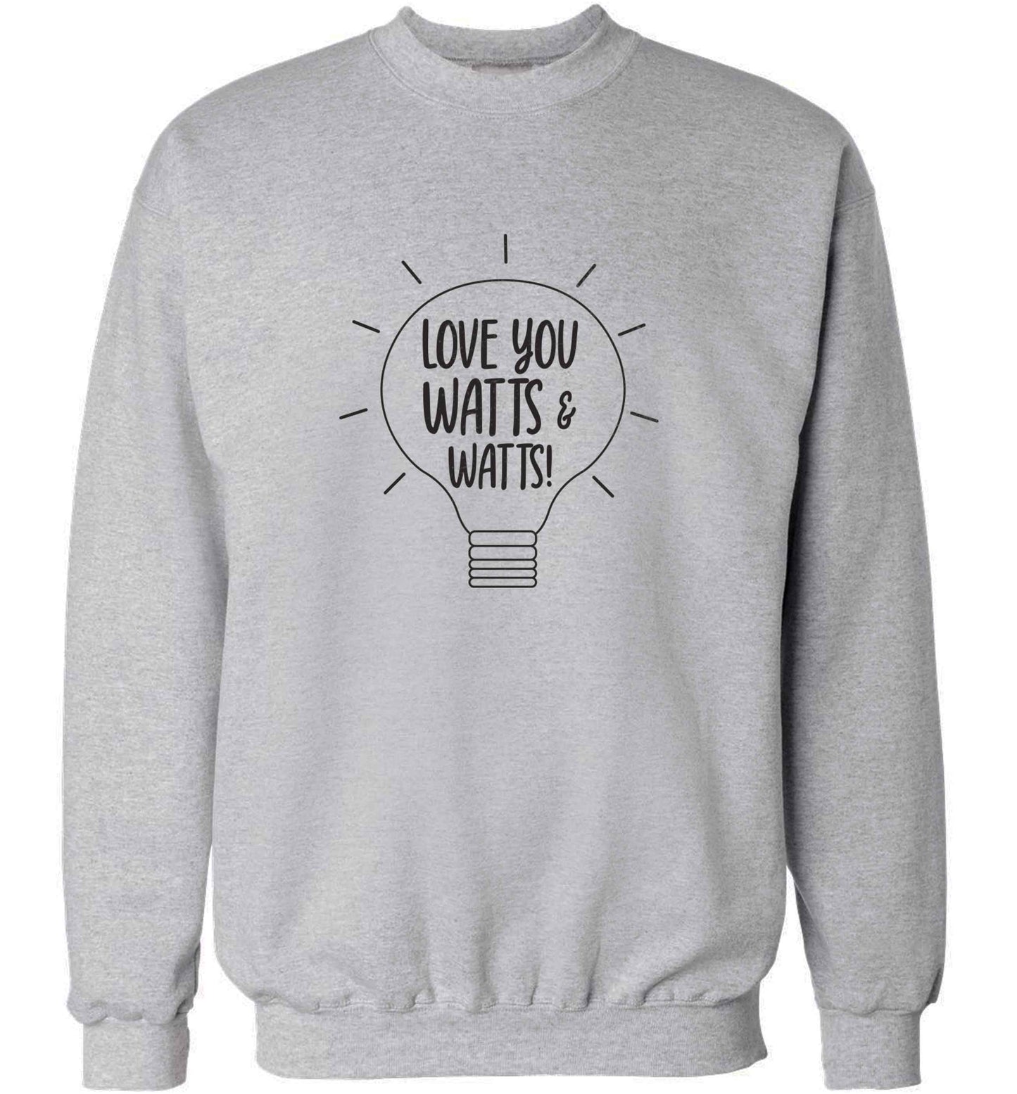 I love you watts and watts adult's unisex grey sweater 2XL