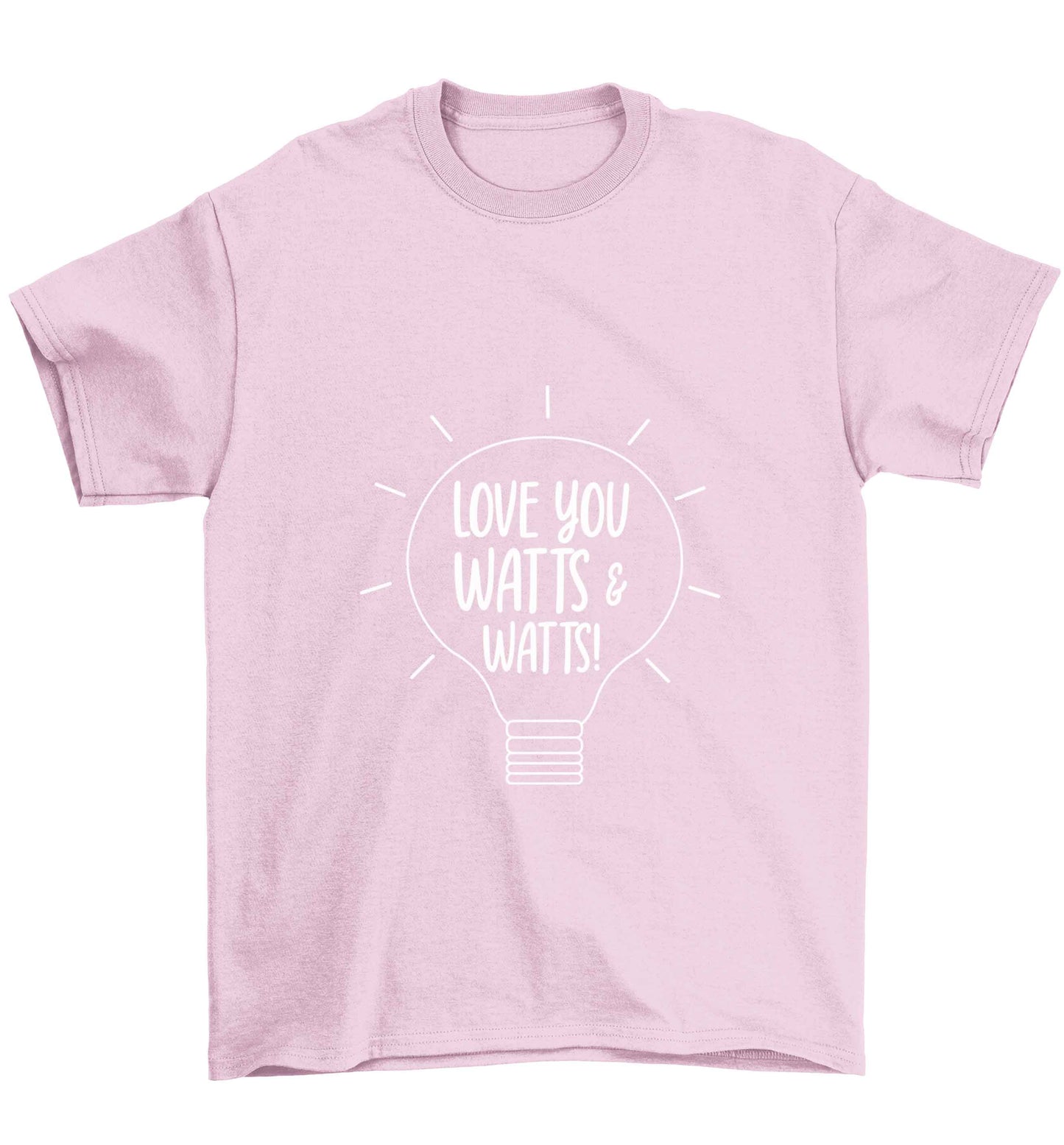 I love you watts and watts Children's light pink Tshirt 12-13 Years