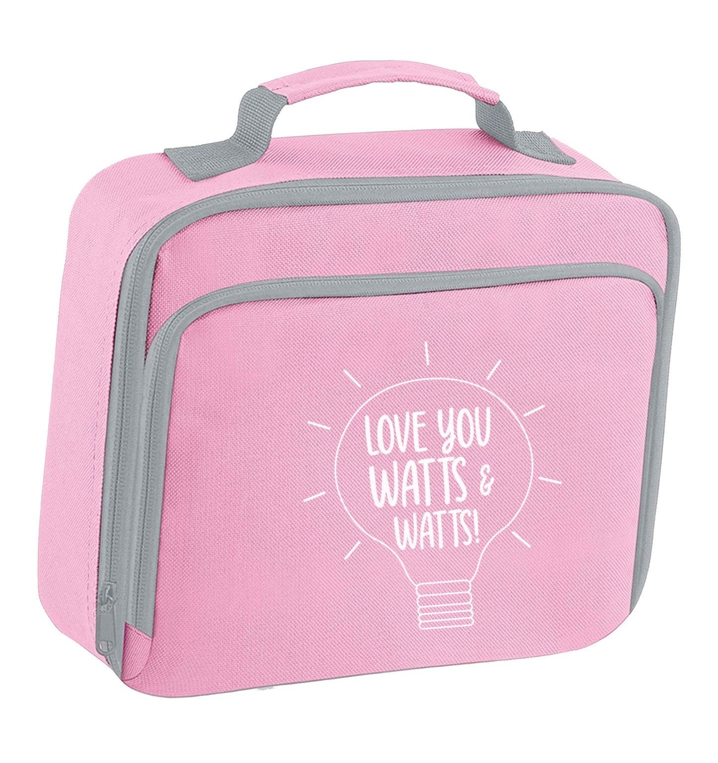 I love you watts and watts insulated pink lunch bag cooler