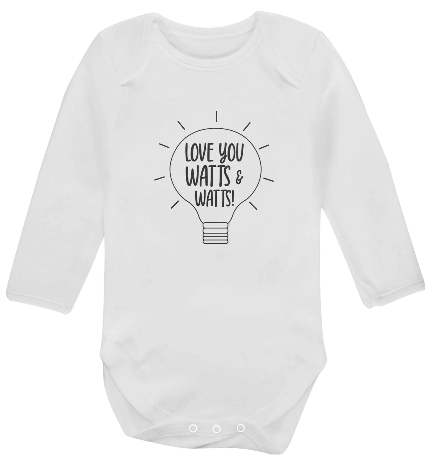 I love you watts and watts baby vest long sleeved white 6-12 months