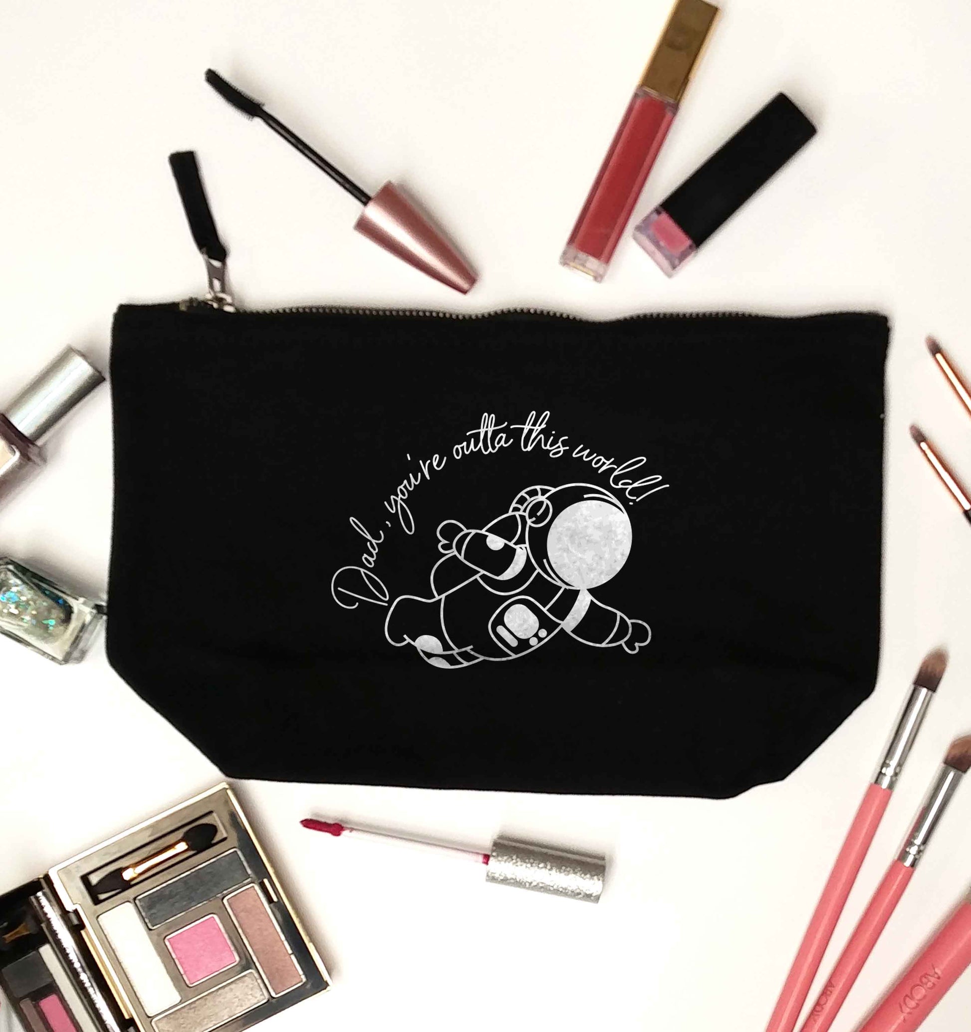 Dad, you're outta this world black makeup bag