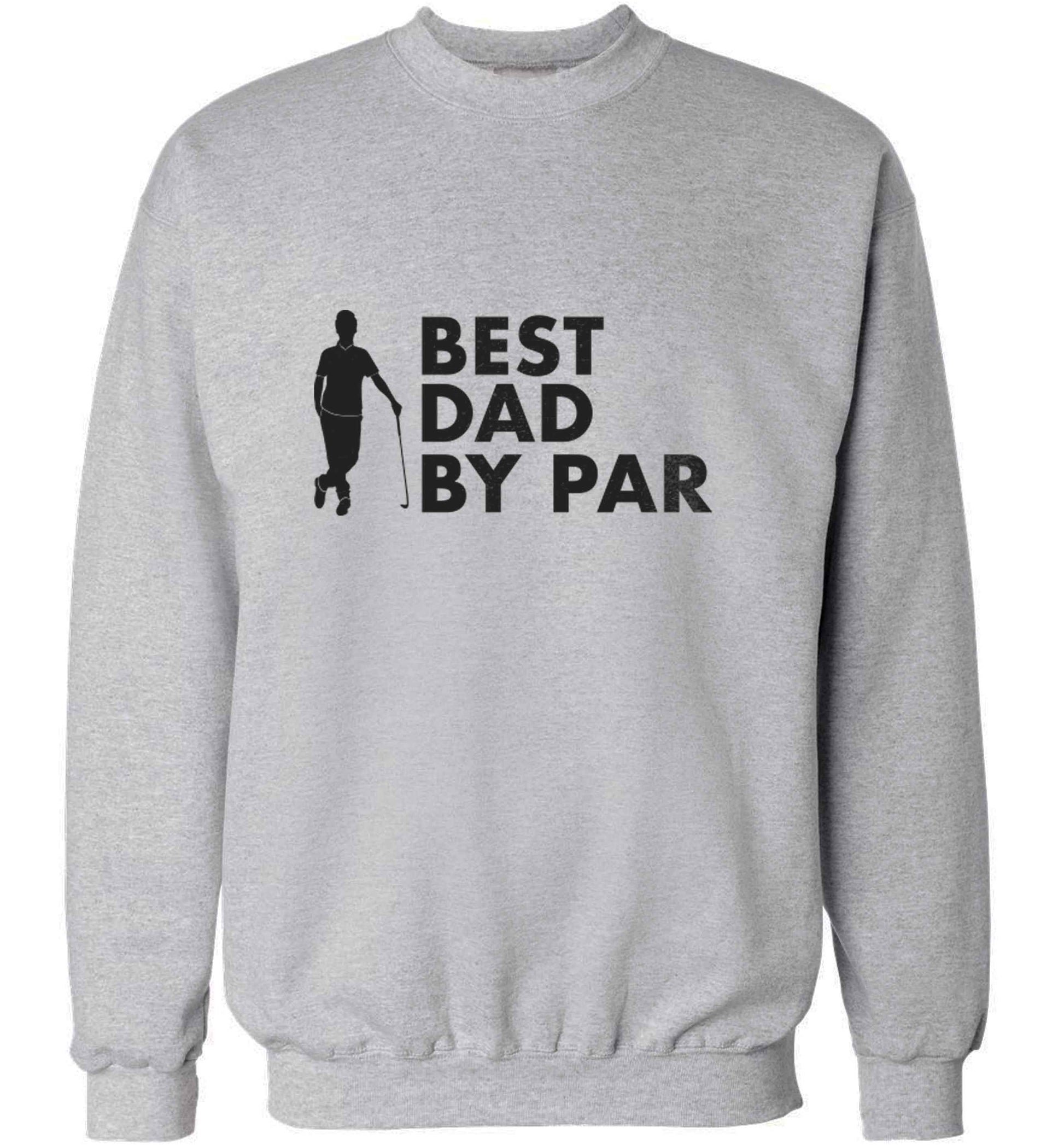Best dad by par adult's unisex grey sweater 2XL