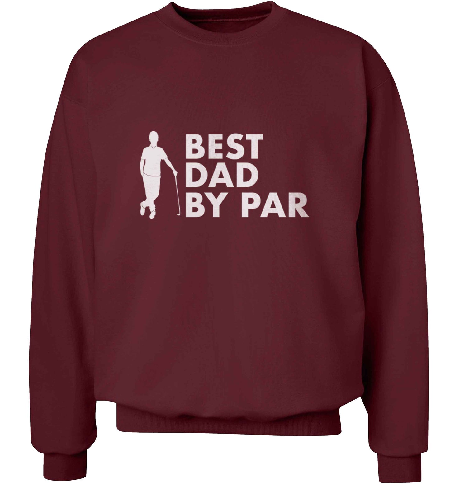 Best dad by par adult's unisex maroon sweater 2XL