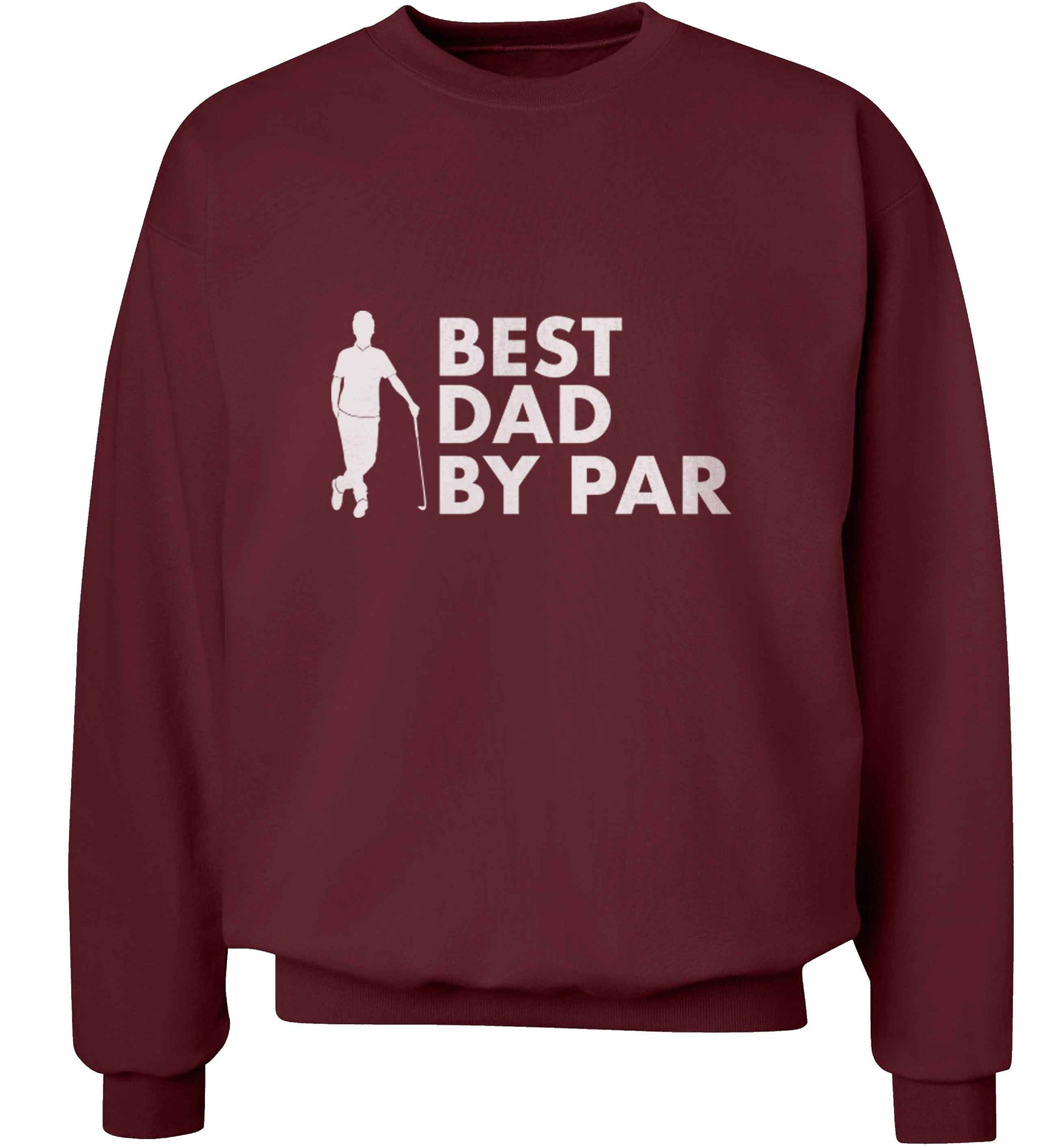 Best dad by par adult's unisex maroon sweater 2XL