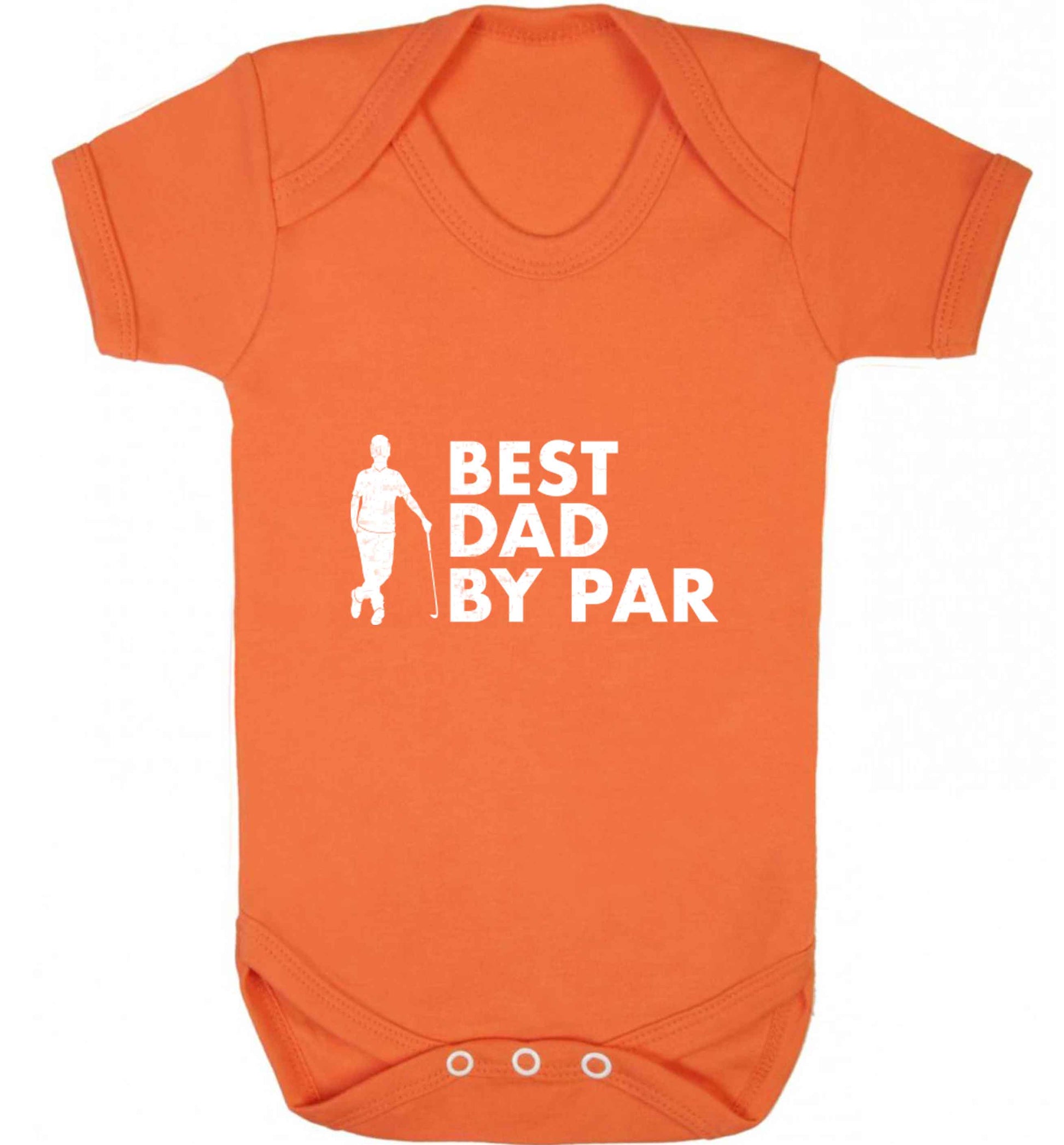 Best dad by par baby vest orange 18-24 months