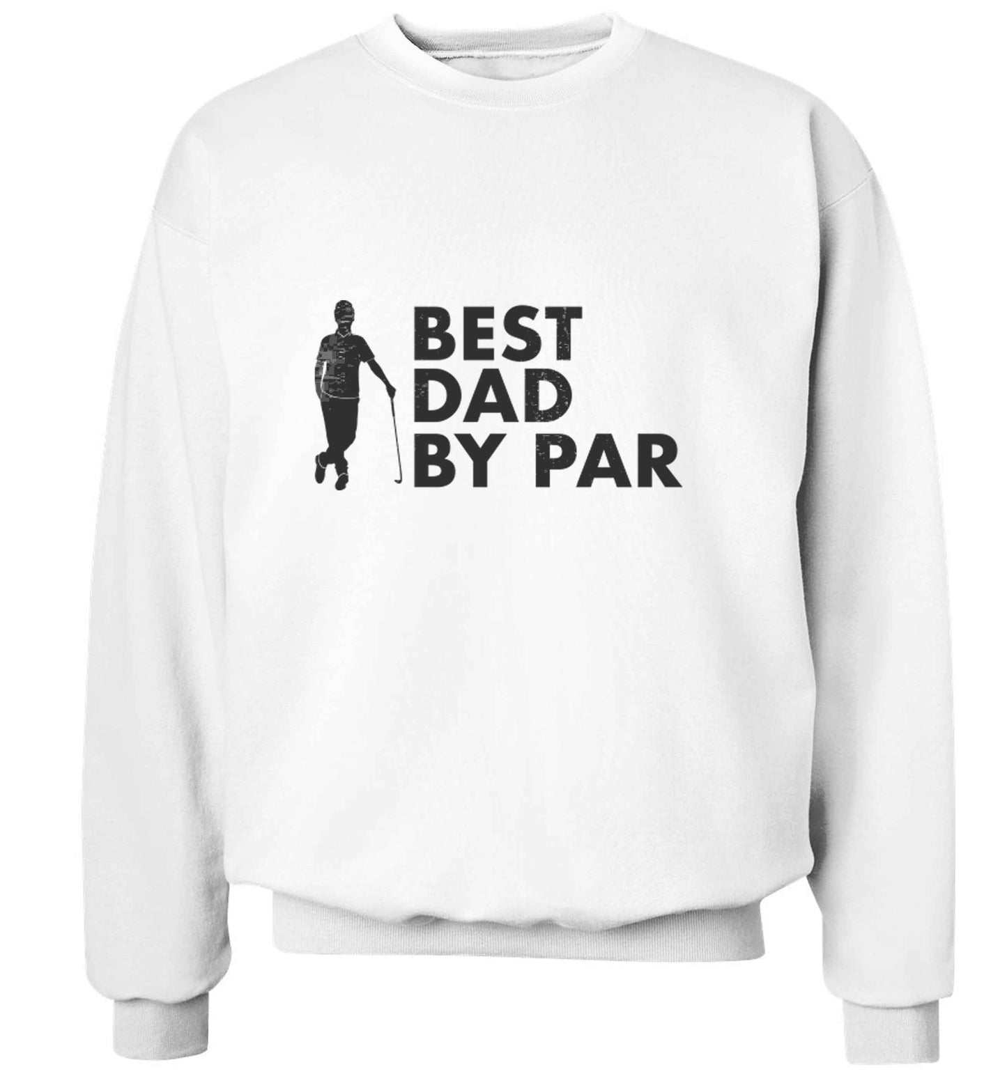 Best dad by par adult's unisex white sweater 2XL