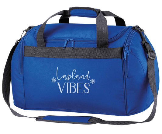Lapland vibes royal blue holdall / duffel bag
